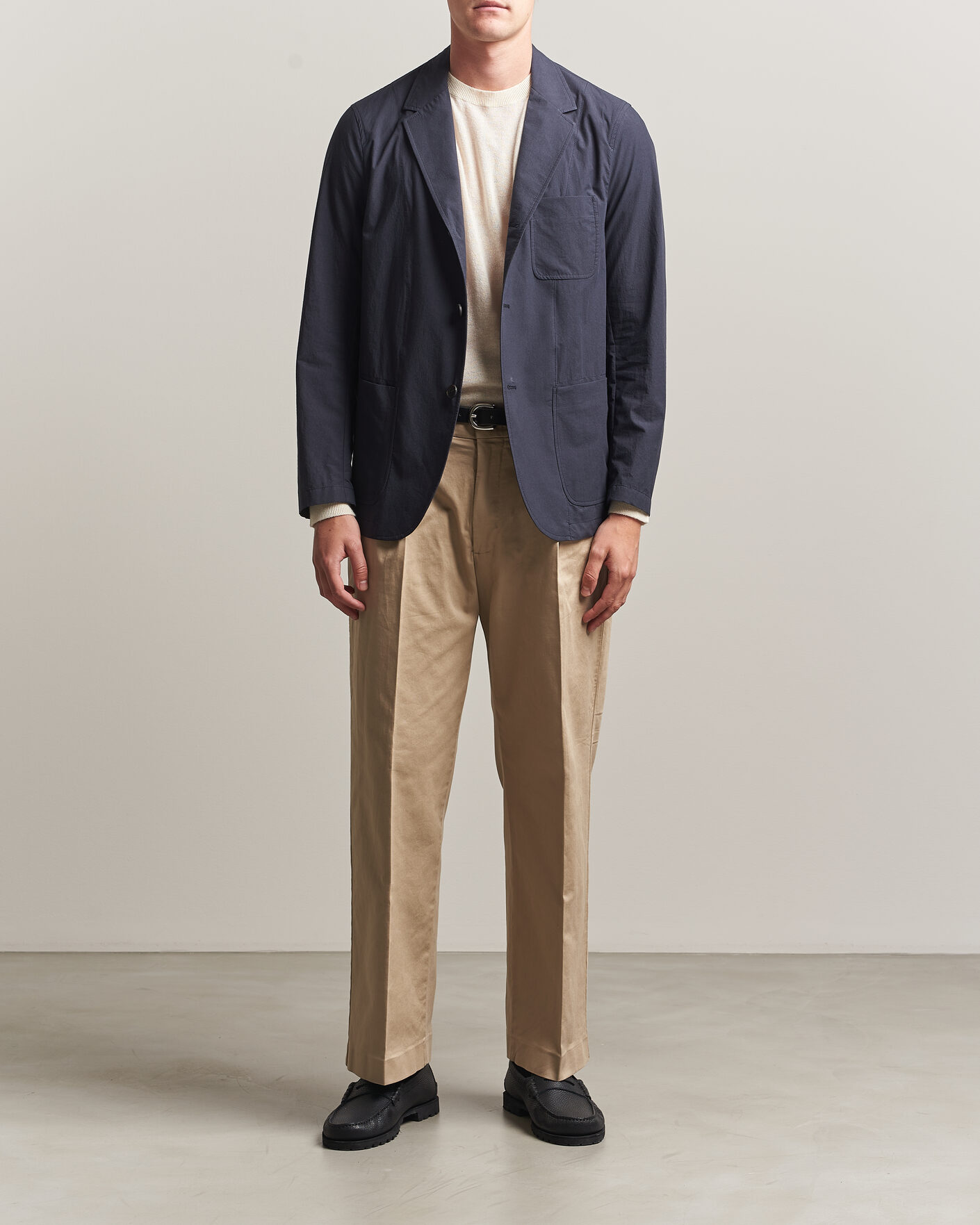 Herren | Sakkos | Sunspel | Lightweight Poplin Jacket Blazer Navy