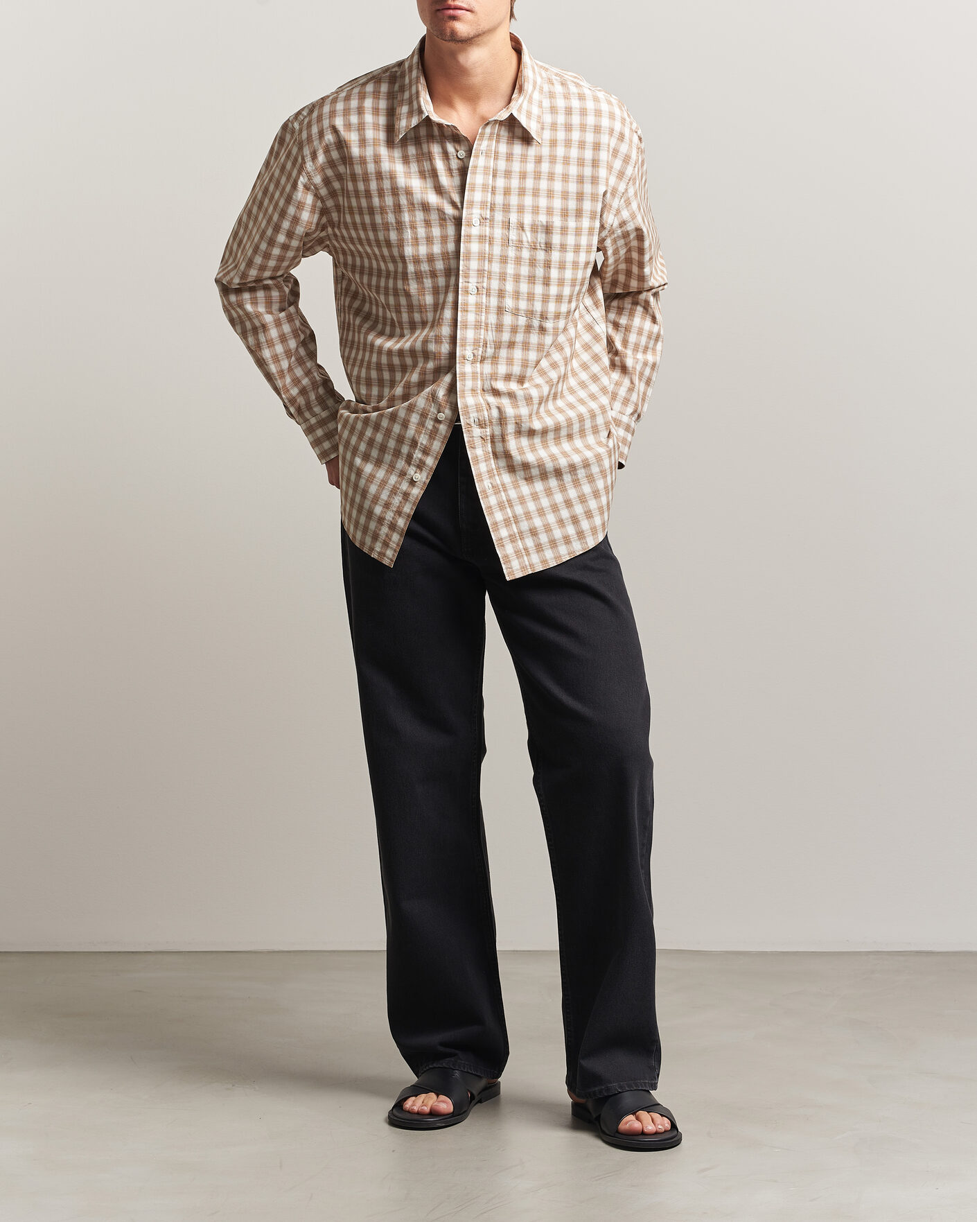 Herren | Hemden | Sunflower | New Base Shirt Beige Check