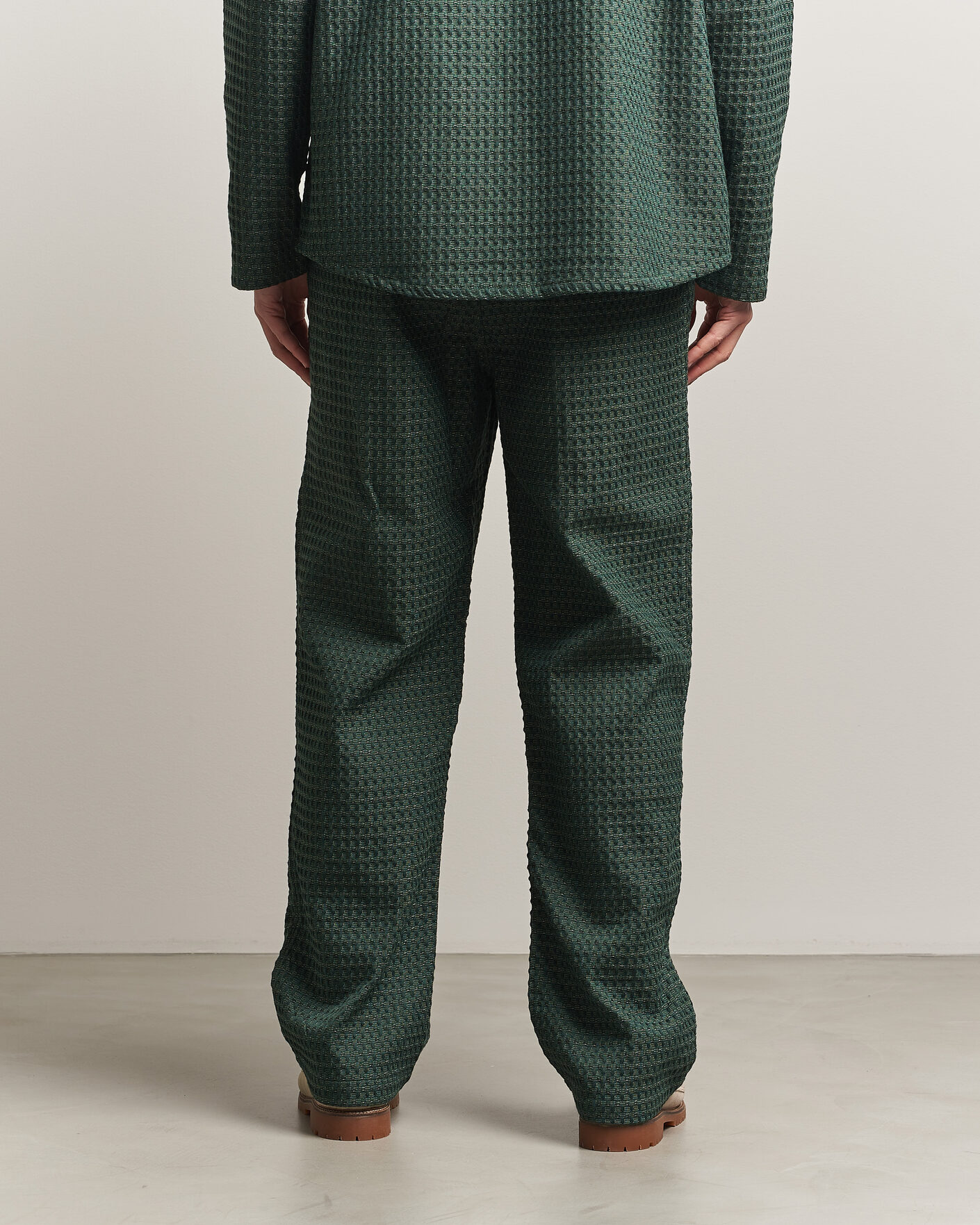 Herren | Hosen | LES DEUX | Check Seersucker Casual Pants Pine Green