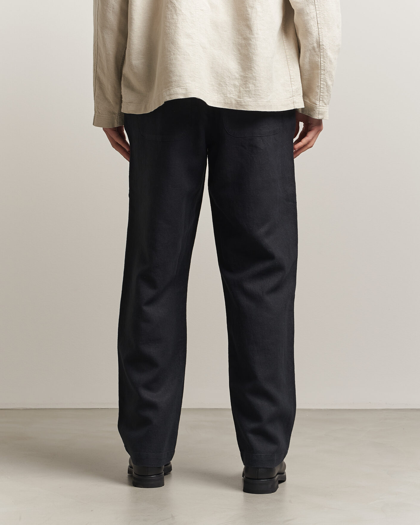 Herren | Hosen | LES DEUX | Linen Comfort Suit Pants Black