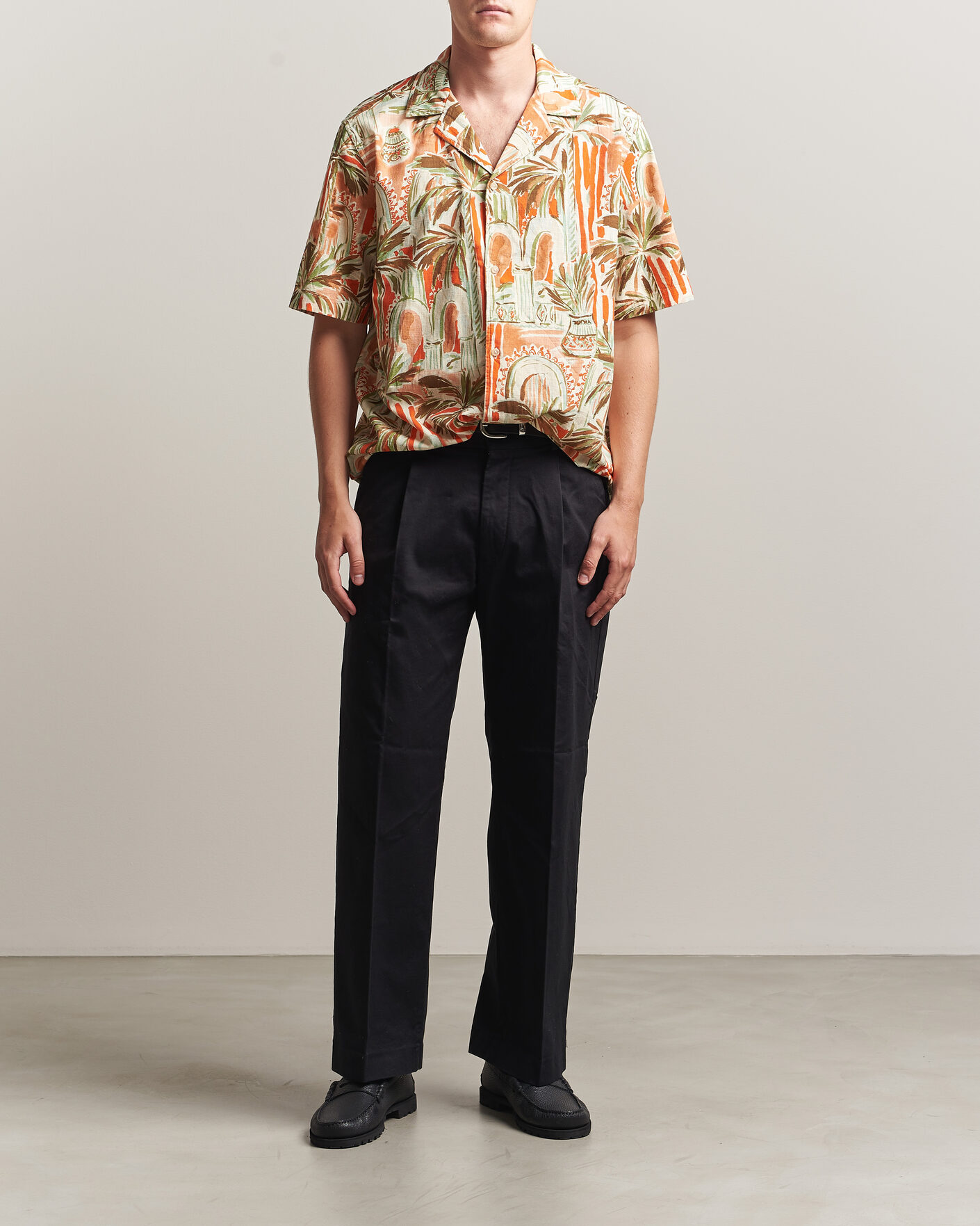 Herren | Hemden | LES DEUX | Palm AOP Short Sleeve Shirt Multi