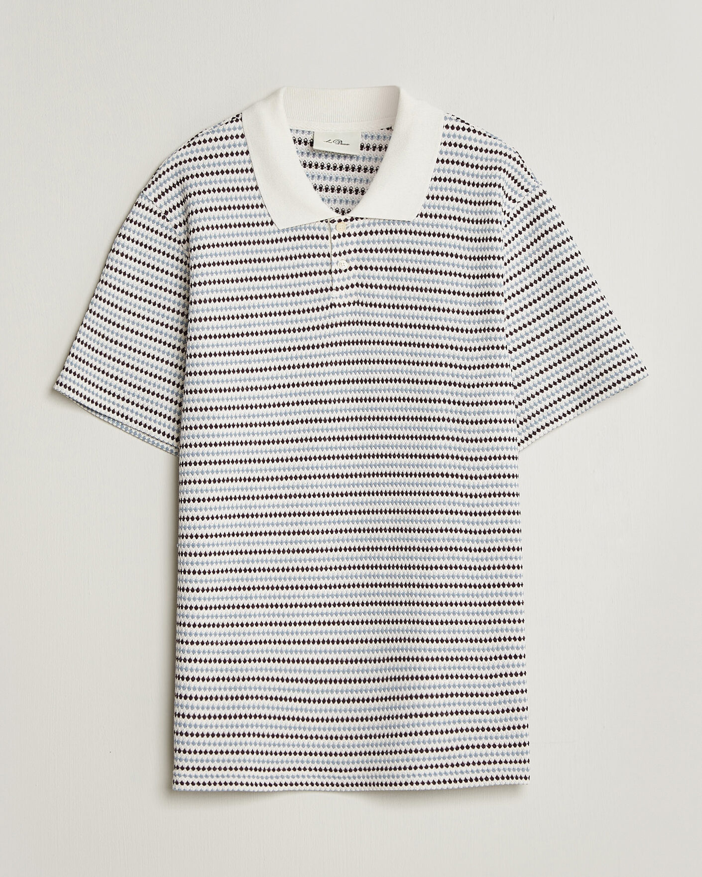 Herren | Neu im Onlineshop | LES DEUX | Knitted Stripe Polo Eggnog White