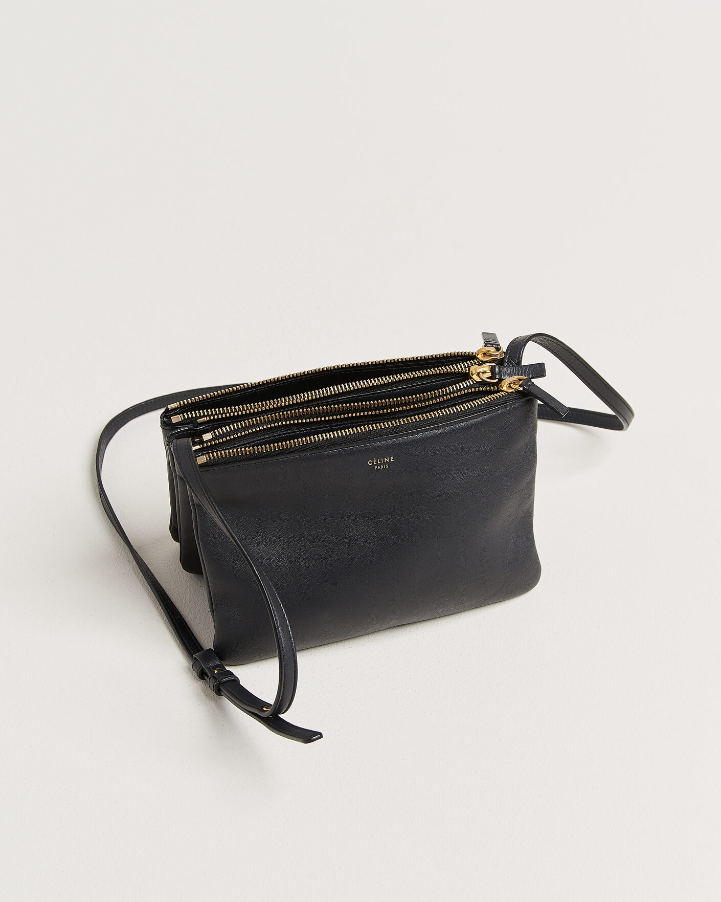 Herren | Pre-Owned & Vintage Bags | Celine Pre-Owned | Trio Bag Small Leather Black