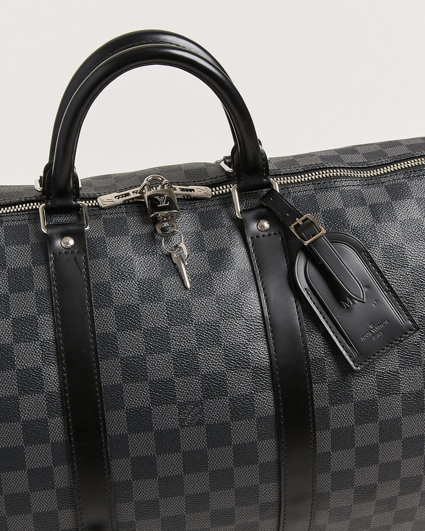 Herren | Pre-Owned & Vintage Bags | Louis Vuitton Pre-Owned | Keepall Bandouliére 55 Damier Graphite