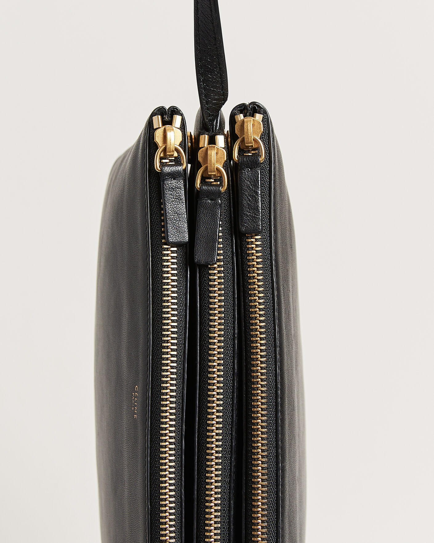 Herren | Pre-Owned & Vintage Bags | Celine Pre-Owned | Trio Bag Medium Leather Black