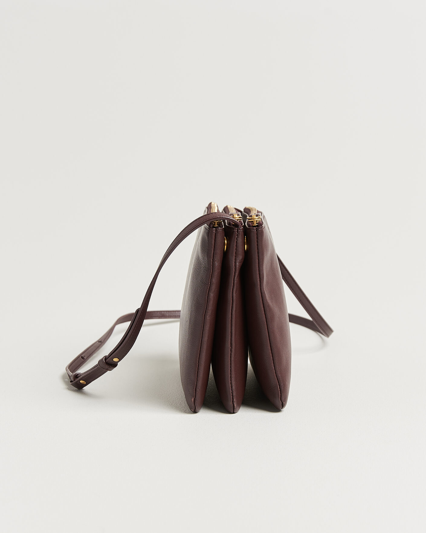 Herren | Pre-Owned & Vintage Bags | Celine Pre-Owned | Trio Bag Medium Leather Burgundy