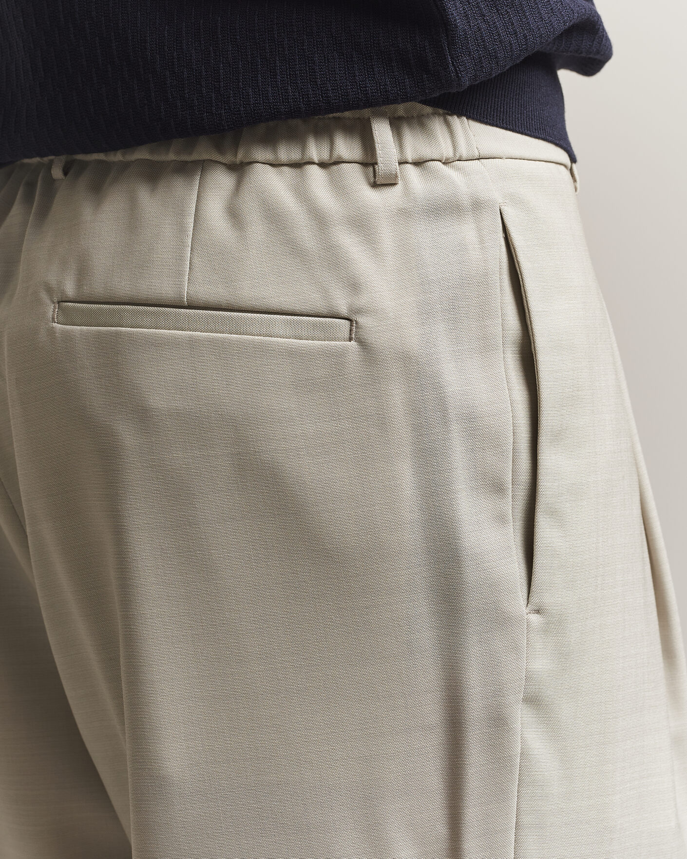Herren | Hosen | BOSS BLACK | Pat Pleated Wool Trousers Light Beige
