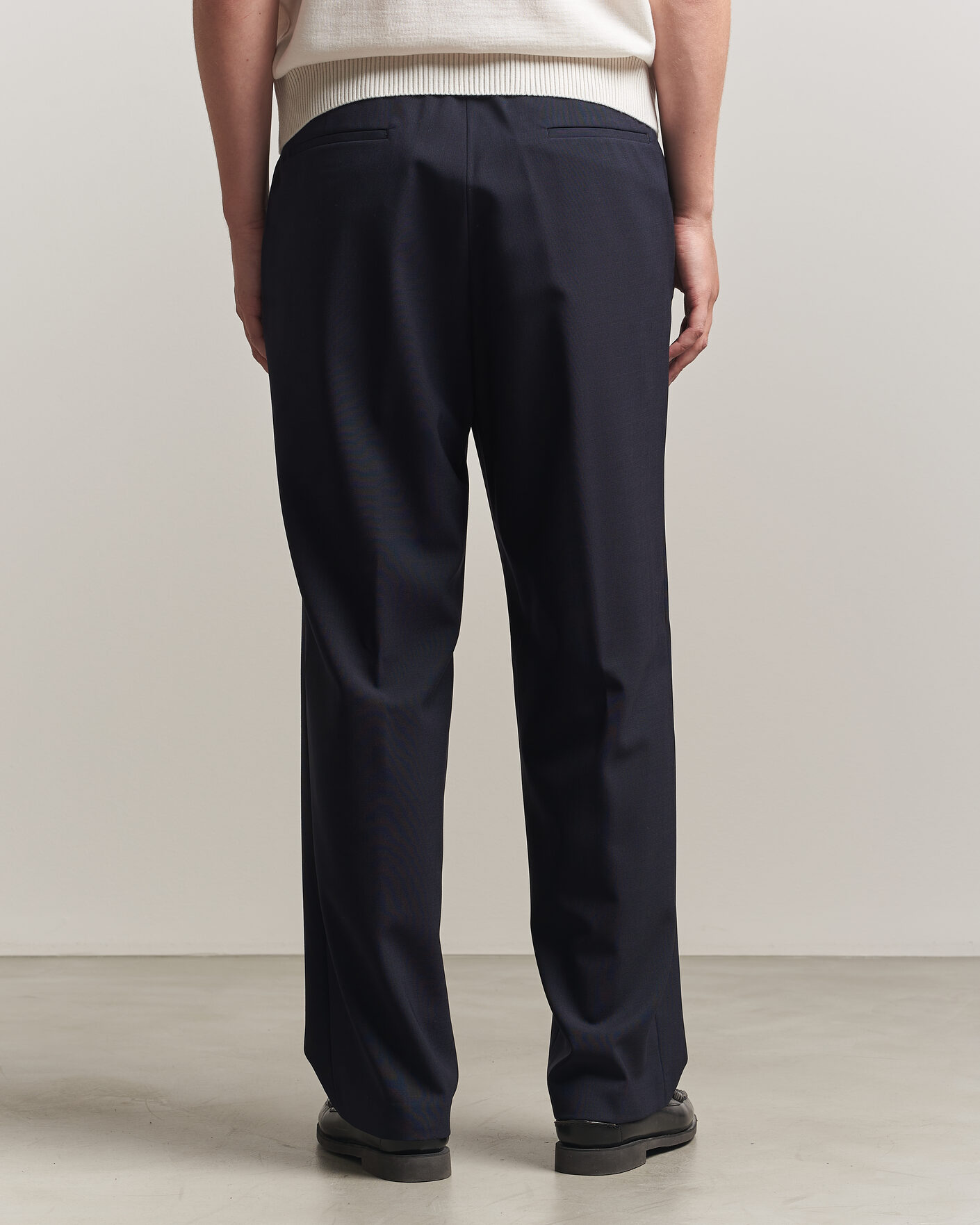 Herren | Hosen | BOSS BLACK | Pat Pleated Wool Trousers Dark Blue