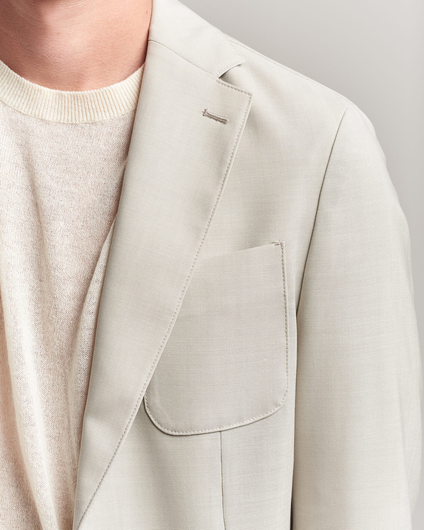 Herren | Sakkos | BOSS BLACK | Hanry Wool Patch Pocket Blazer Light Beige