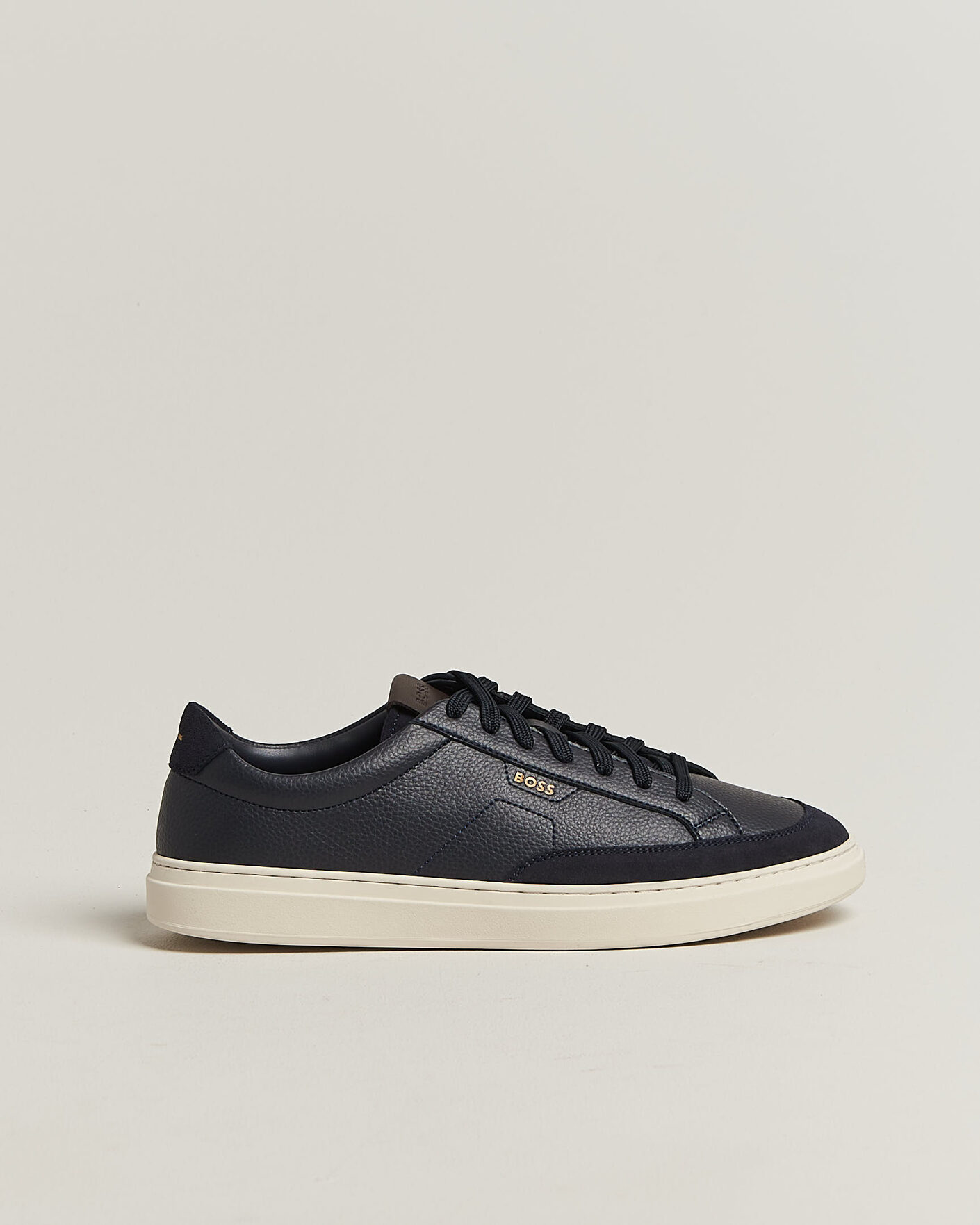 Herren | Sneaker | BOSS BLACK | Kieran Leather/Suede Sneaker Dark Blue