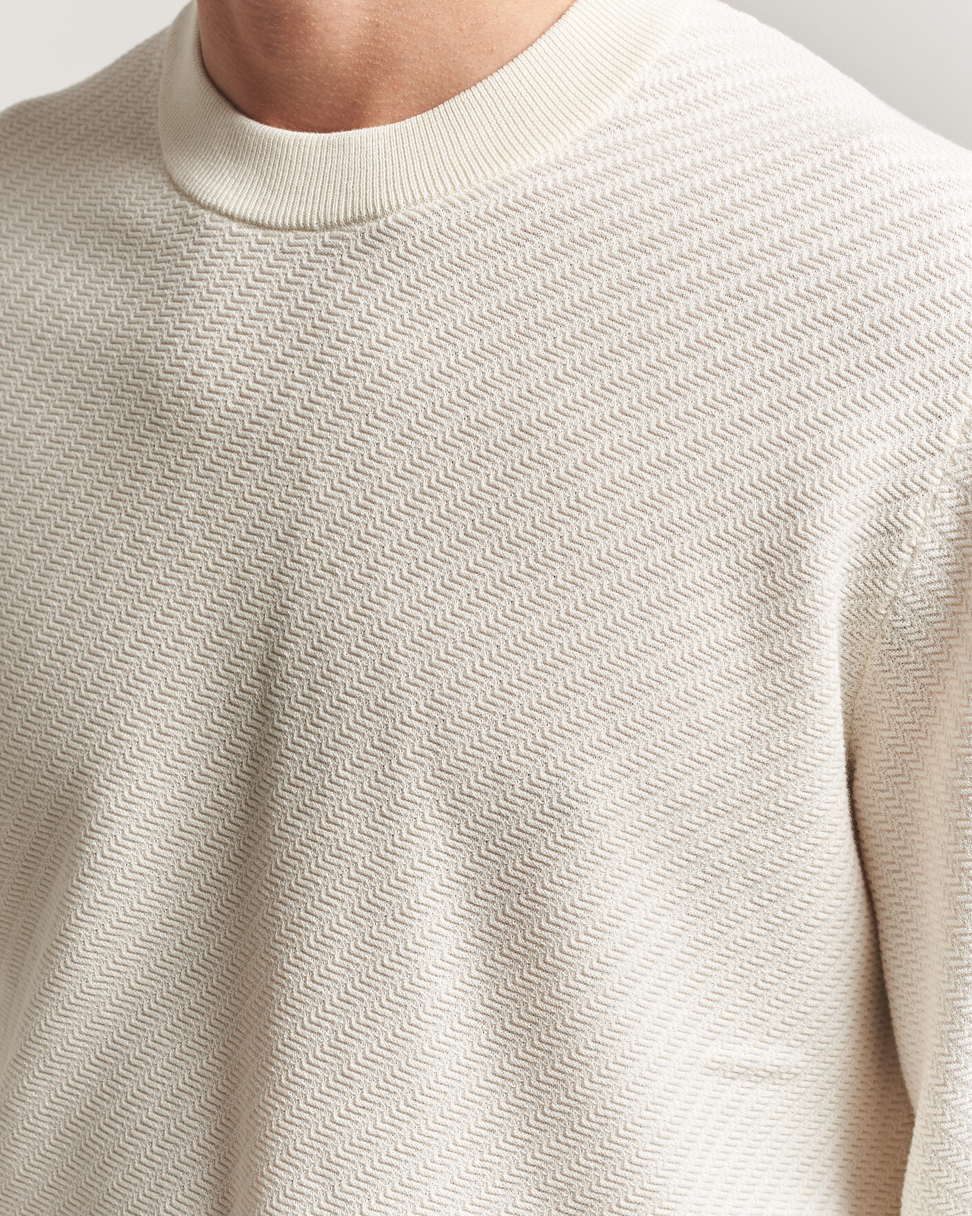 Herren | Pullover | BOSS BLACK | Lofranco Structured Knitted Sweater Open White