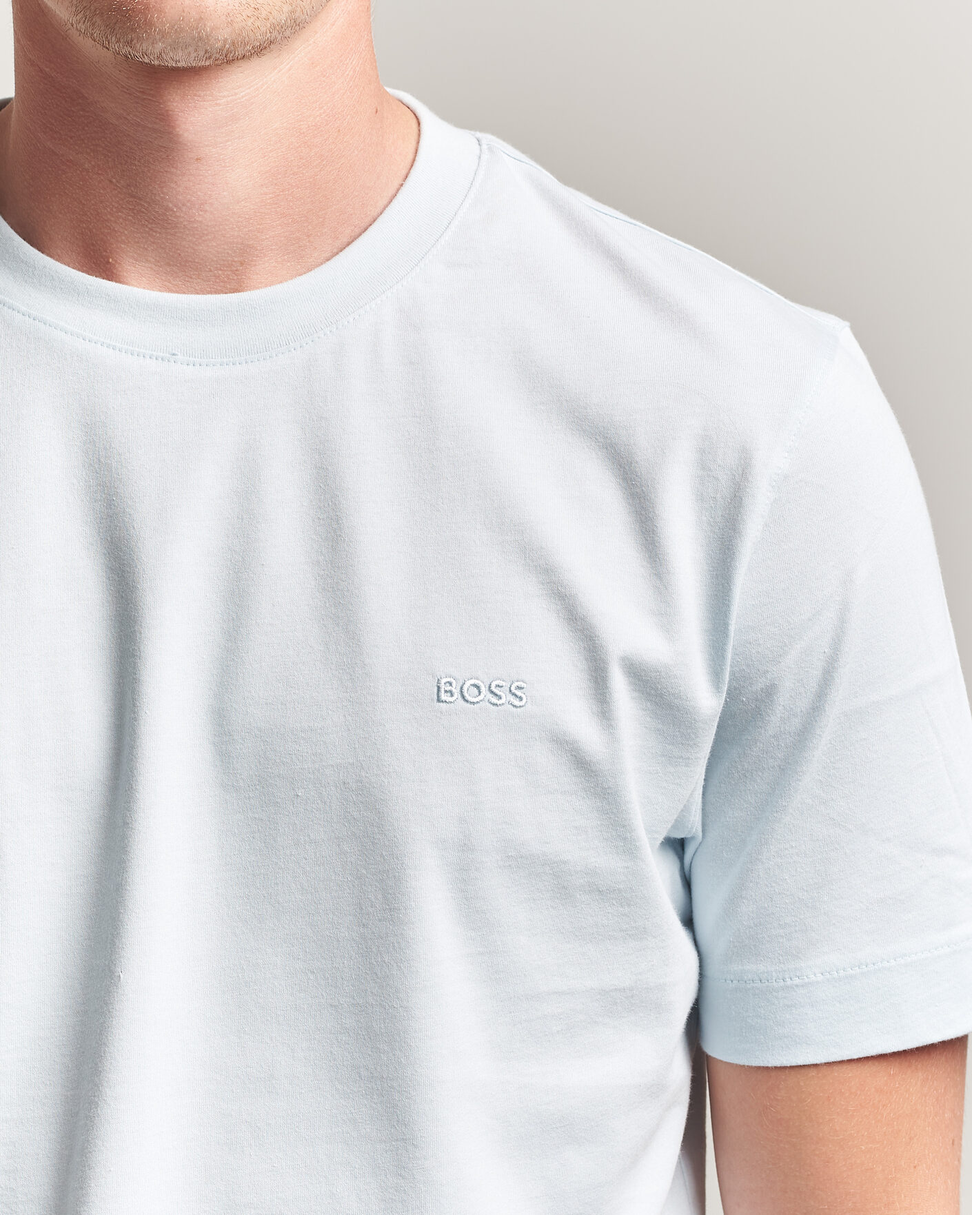 Herren | T-Shirts | BOSS BLACK | Thompson Crew Neck T-Shirt Open Blue