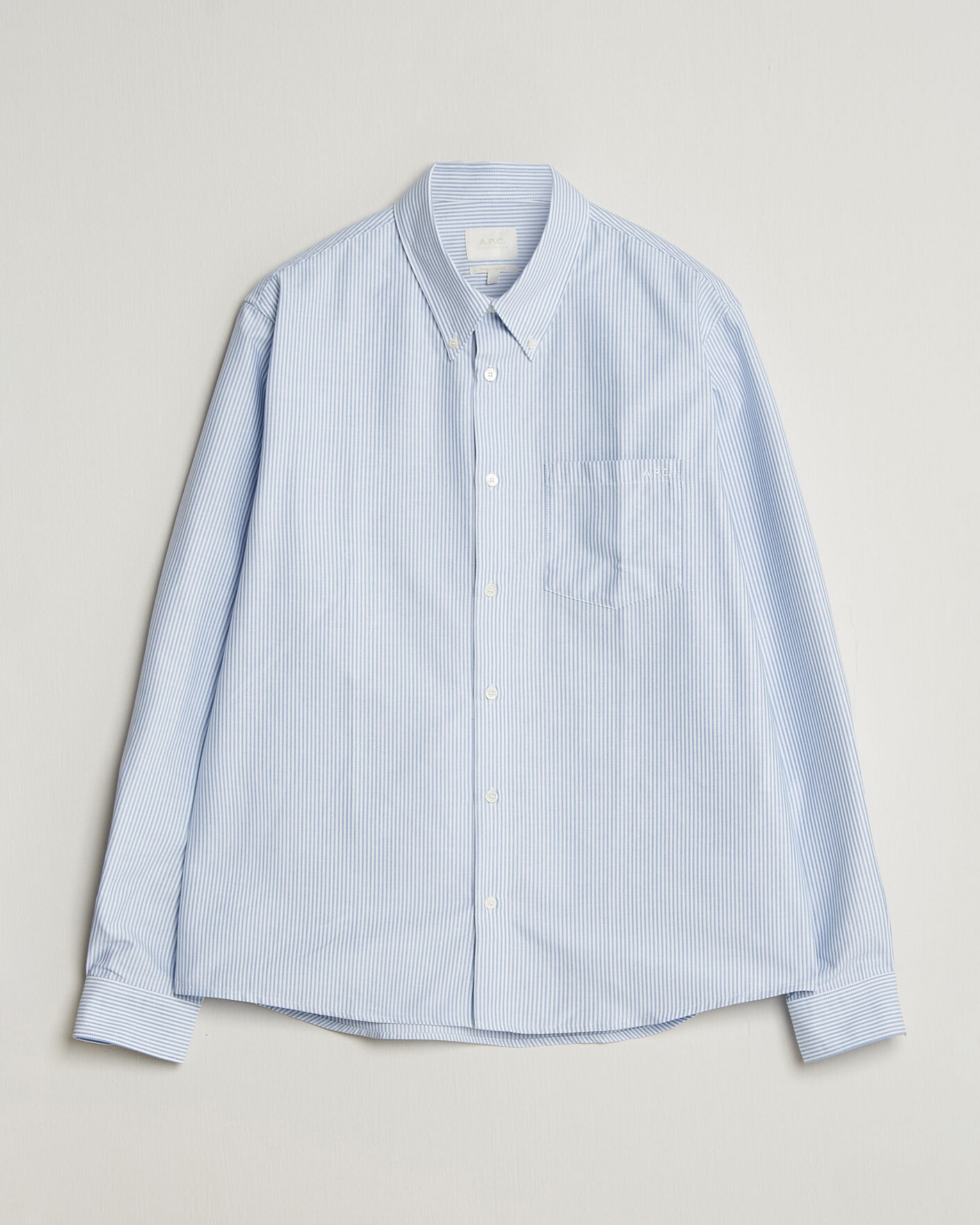 Herren | Hemden | A.P.C. | Greg Striped Oxford Shirt Blue/White