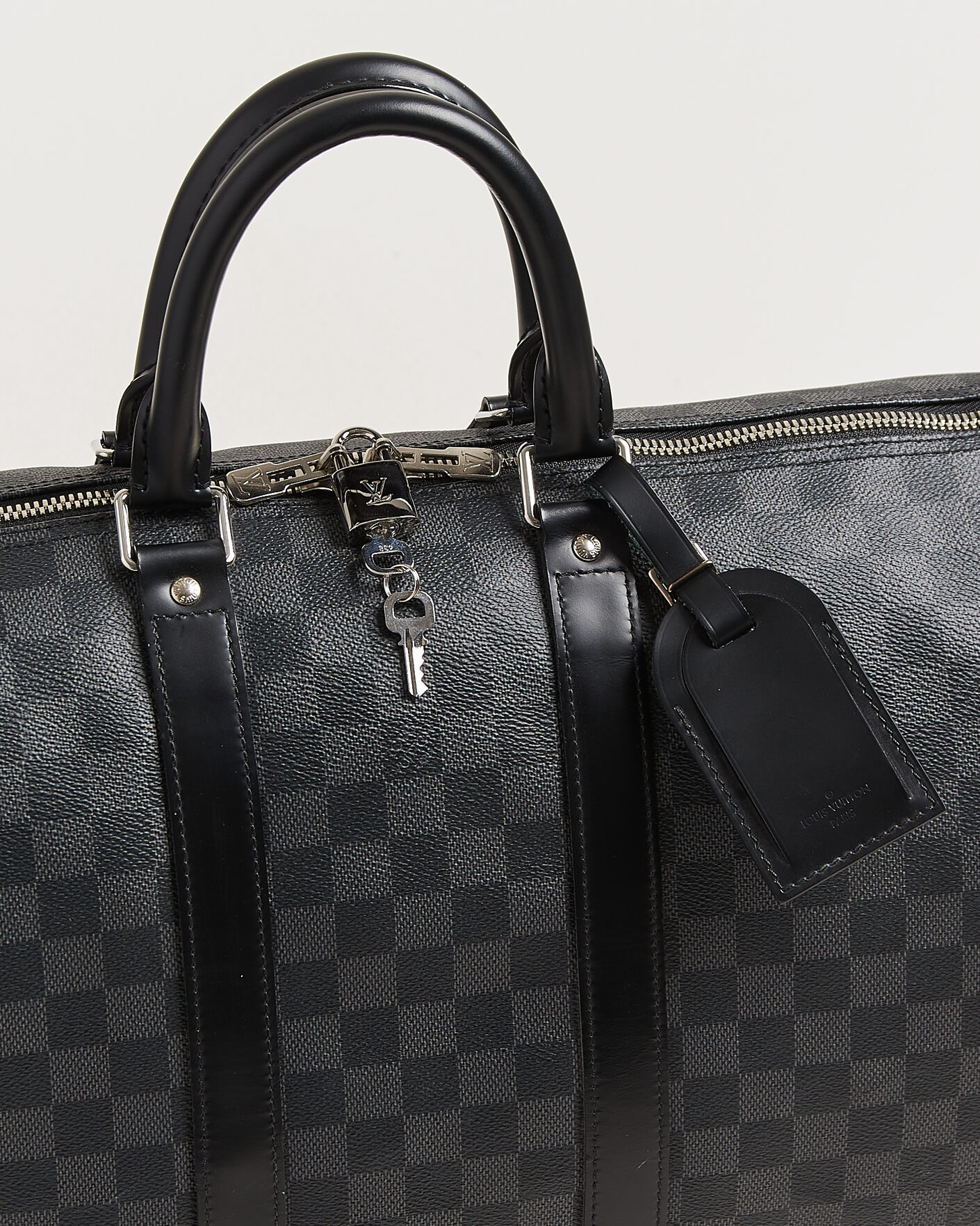 Herren | Pre-Owned & Vintage Bags | Louis Vuitton Pre-Owned | Keepall Bandouliére 45 Damier Graphite