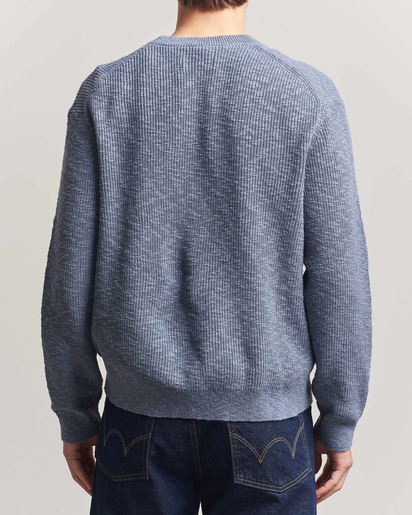 Herren | Pullover | NN07 | Russell Cotton Knitted Sweater Stone Blue