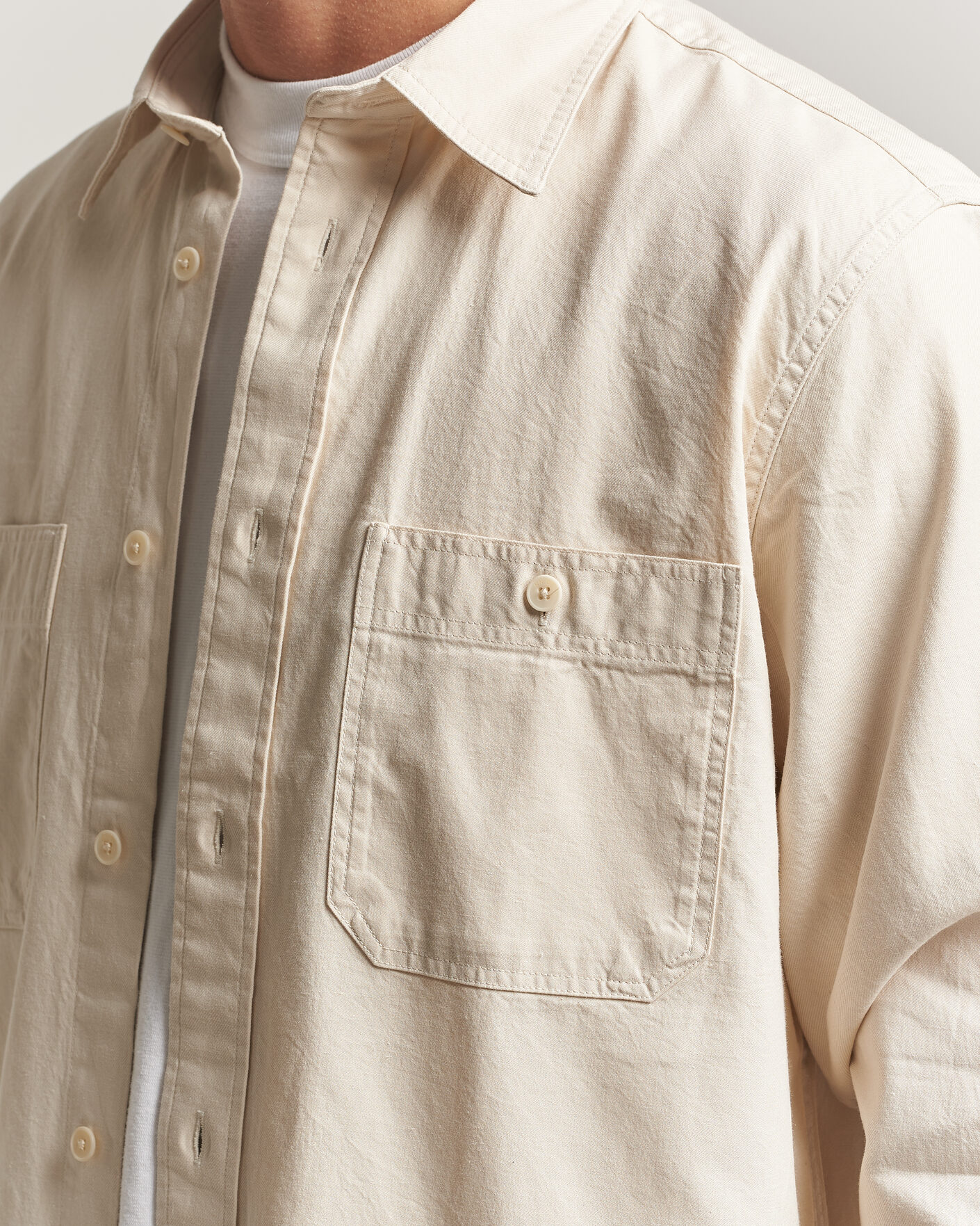 Herren | Hemden | NN07 | Colby Twill Overshirt Ivory