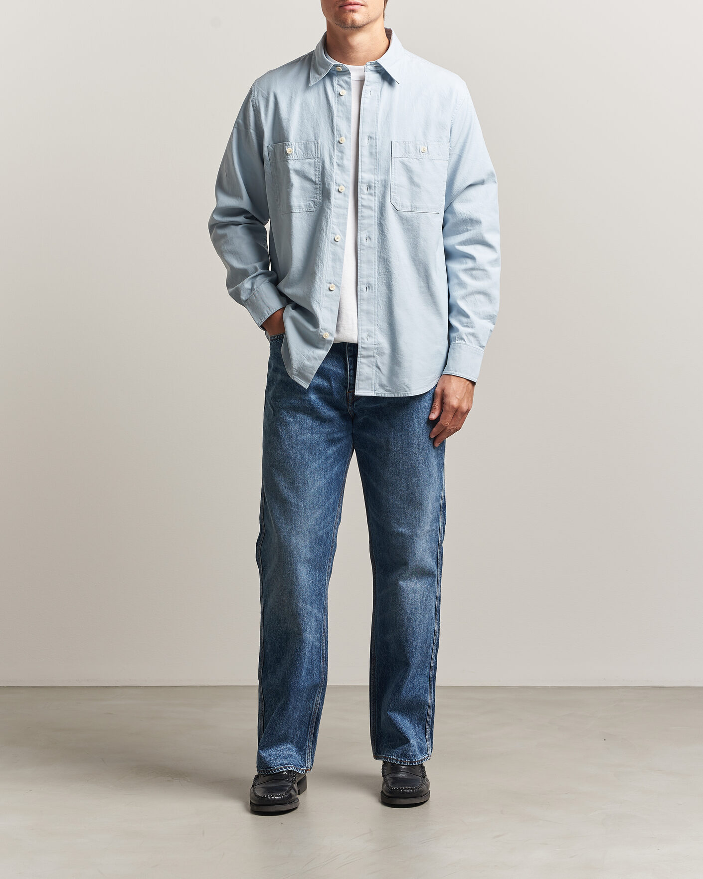 Herren | Hemden | NN07 | Colby Twill Overshirt Sky Mist