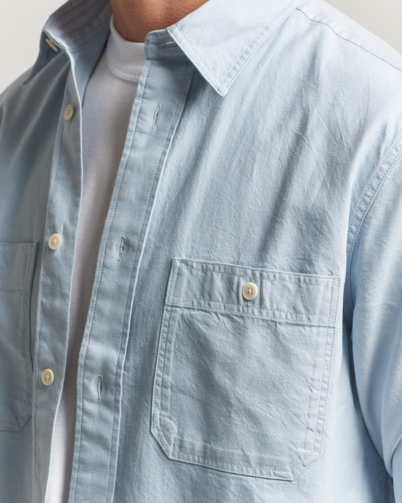 Herren | Hemden | NN07 | Colby Twill Overshirt Sky Mist