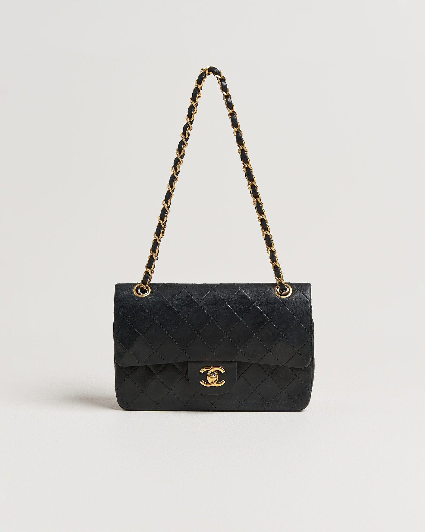 Herren | Chanel Pre-Owned Classic Small Double Flap Bag Black | Chanel Pre-Owned | Classic Small Double Flap Bag Black