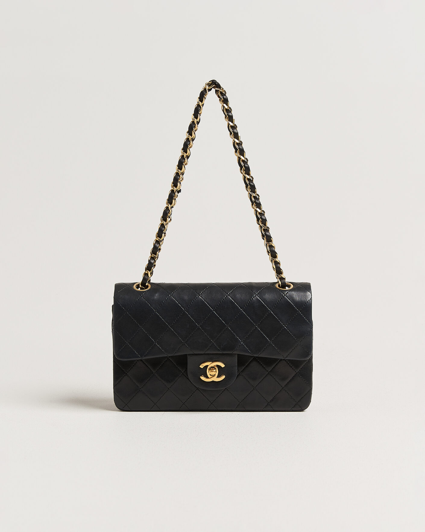 Herren | Chanel Pre-Owned Classic Small Double Flap Bag Black | Chanel Pre-Owned | Classic Small Double Flap Bag Black