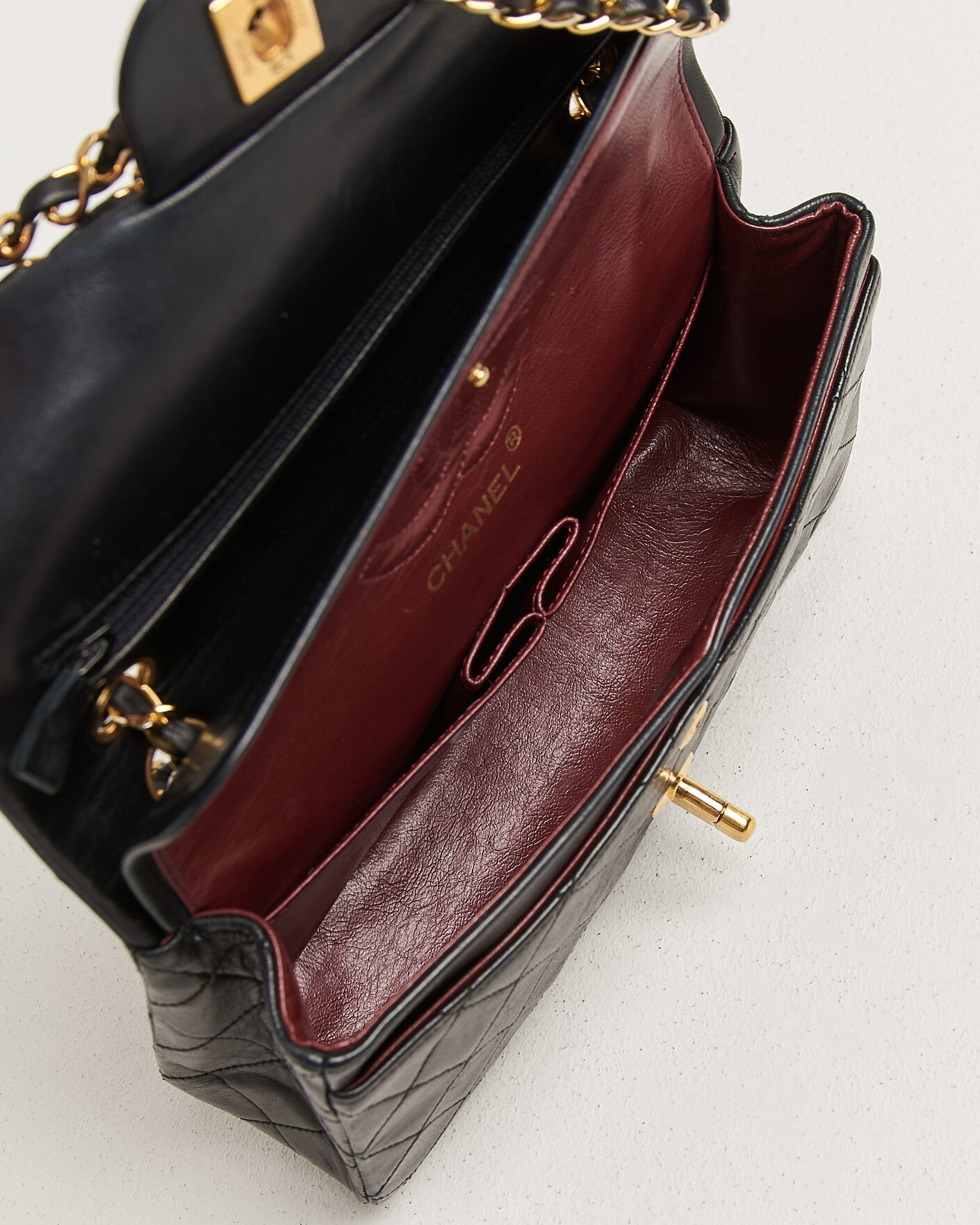 Herren | Pre-Owned & Vintage Bags | Chanel Pre-Owned | Classic Small Double Flap Bag Black