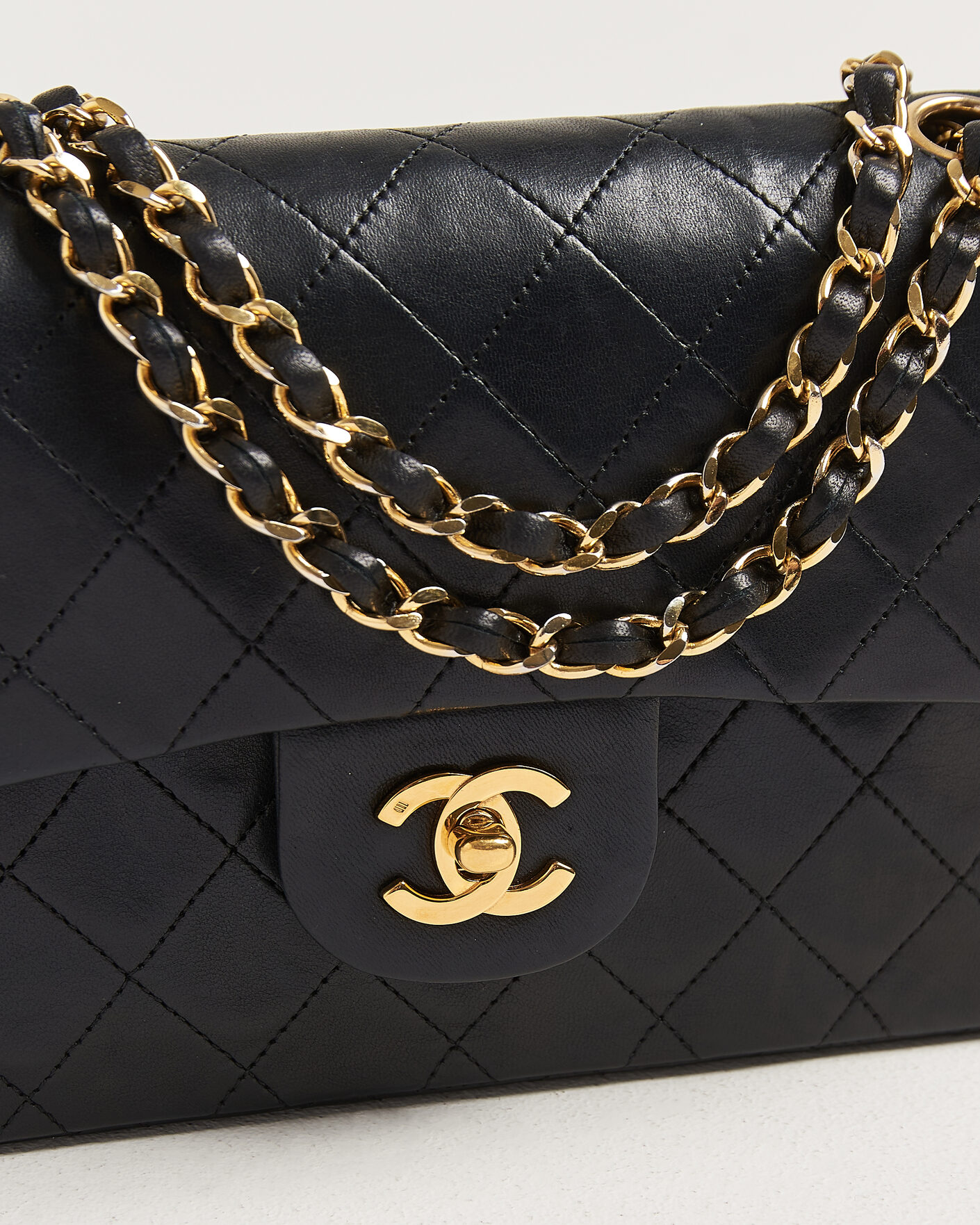 Herren | Chanel Pre-Owned Classic Small Double Flap Bag Black | Chanel Pre-Owned | Classic Small Double Flap Bag Black