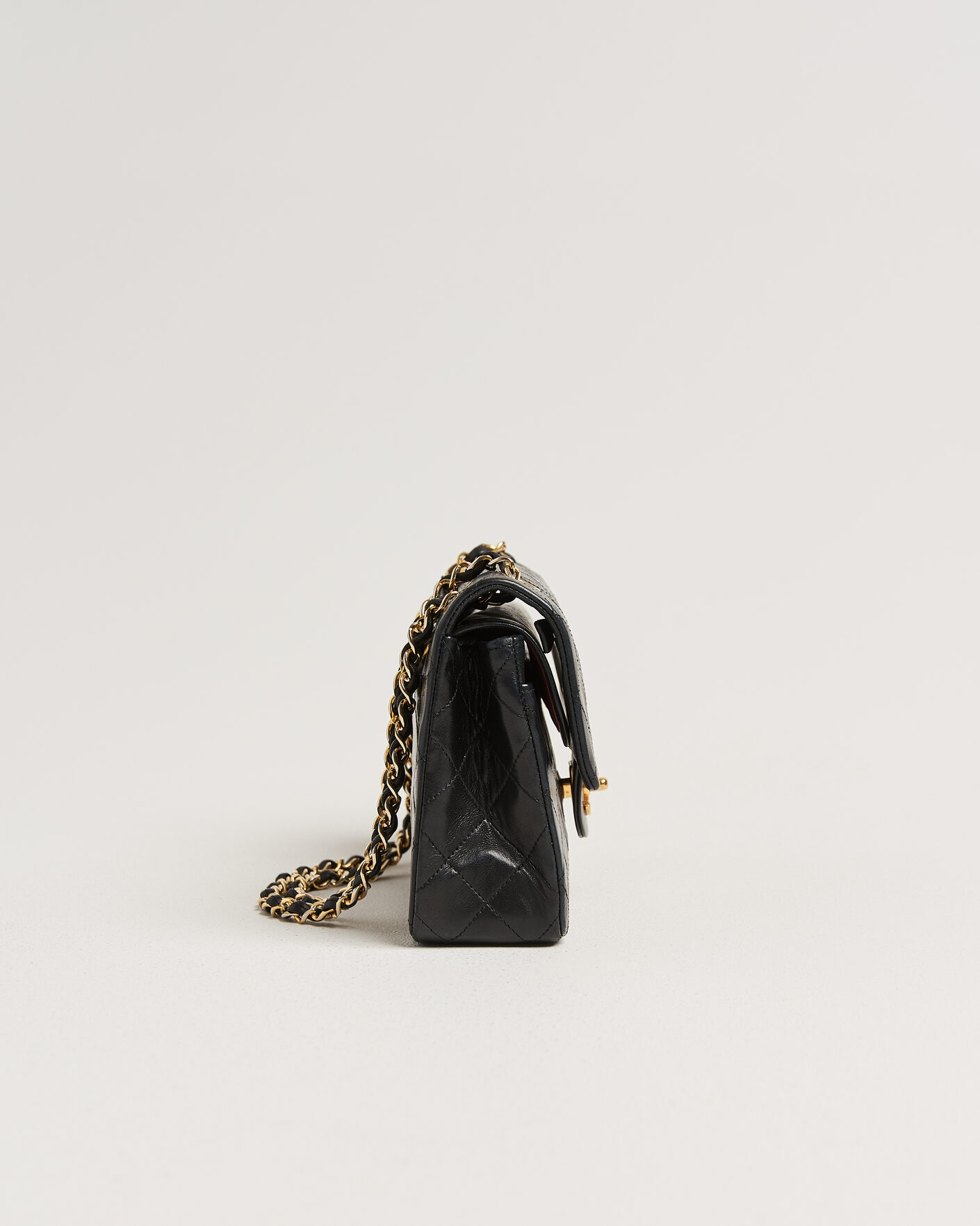 Herren | Chanel Pre-Owned Classic Small Double Flap Bag Black | Chanel Pre-Owned | Classic Small Double Flap Bag Black