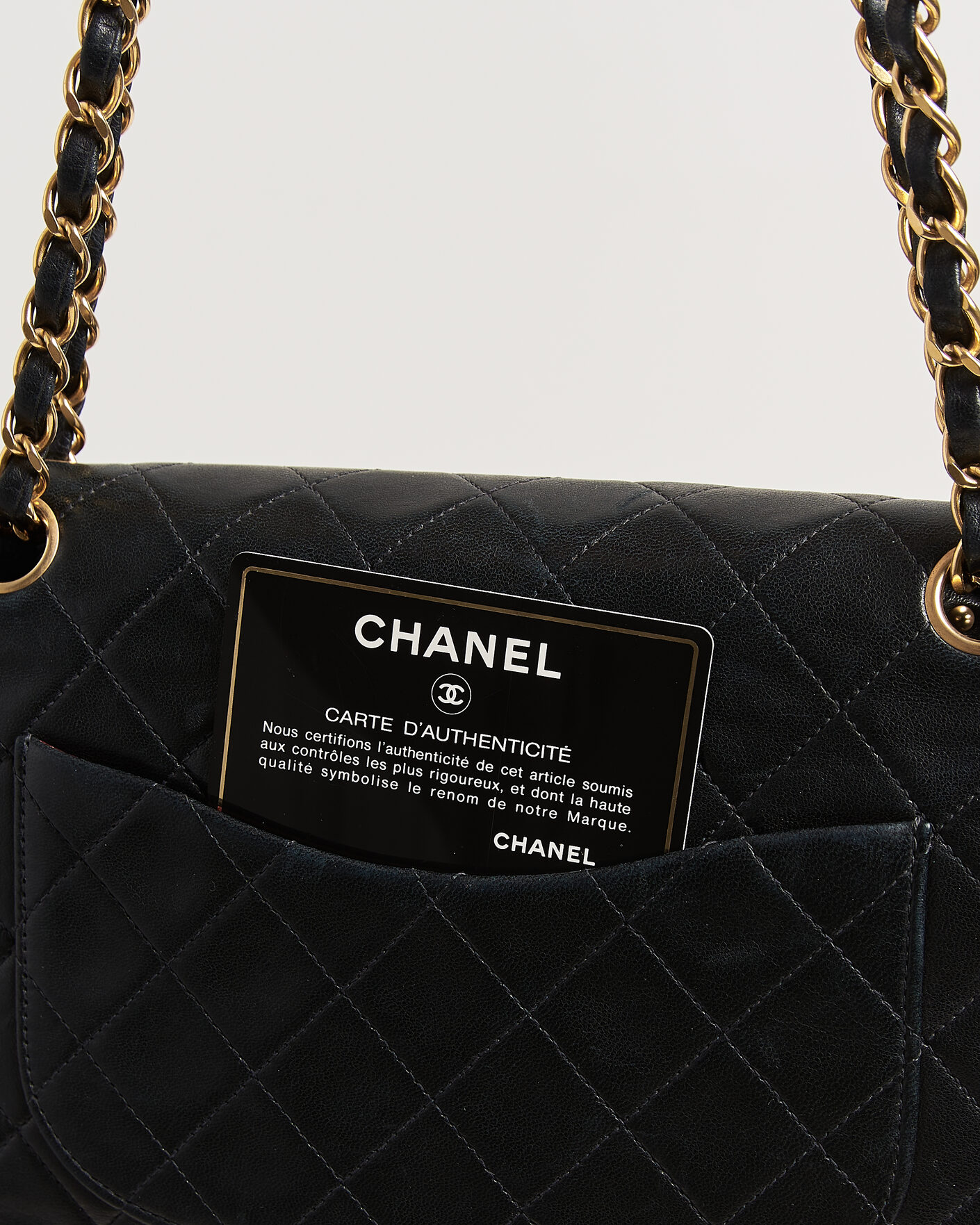 Herren | Chanel Pre-Owned Classic Medium Double Flap Bag Black | Chanel Pre-Owned | Classic Medium Double Flap Bag Black