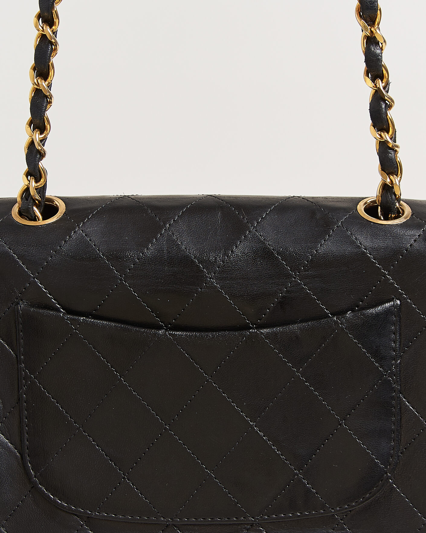 Herren | Chanel Pre-Owned Classic Mini Single Flap Square Bag Black | Chanel Pre-Owned | Classic Mini Single Flap Square Bag Black