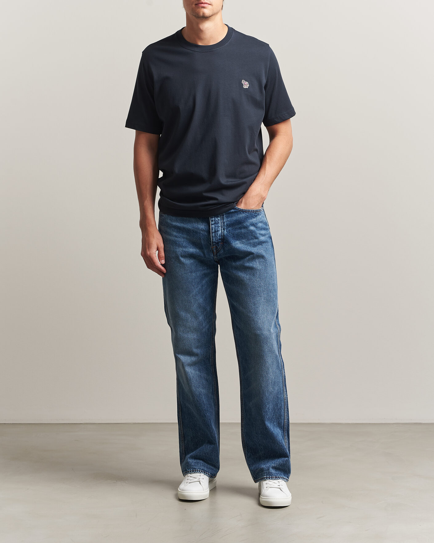 Herren | T-Shirts | PS Paul Smith | Organic Cotton Zebra T-Shirt Navy