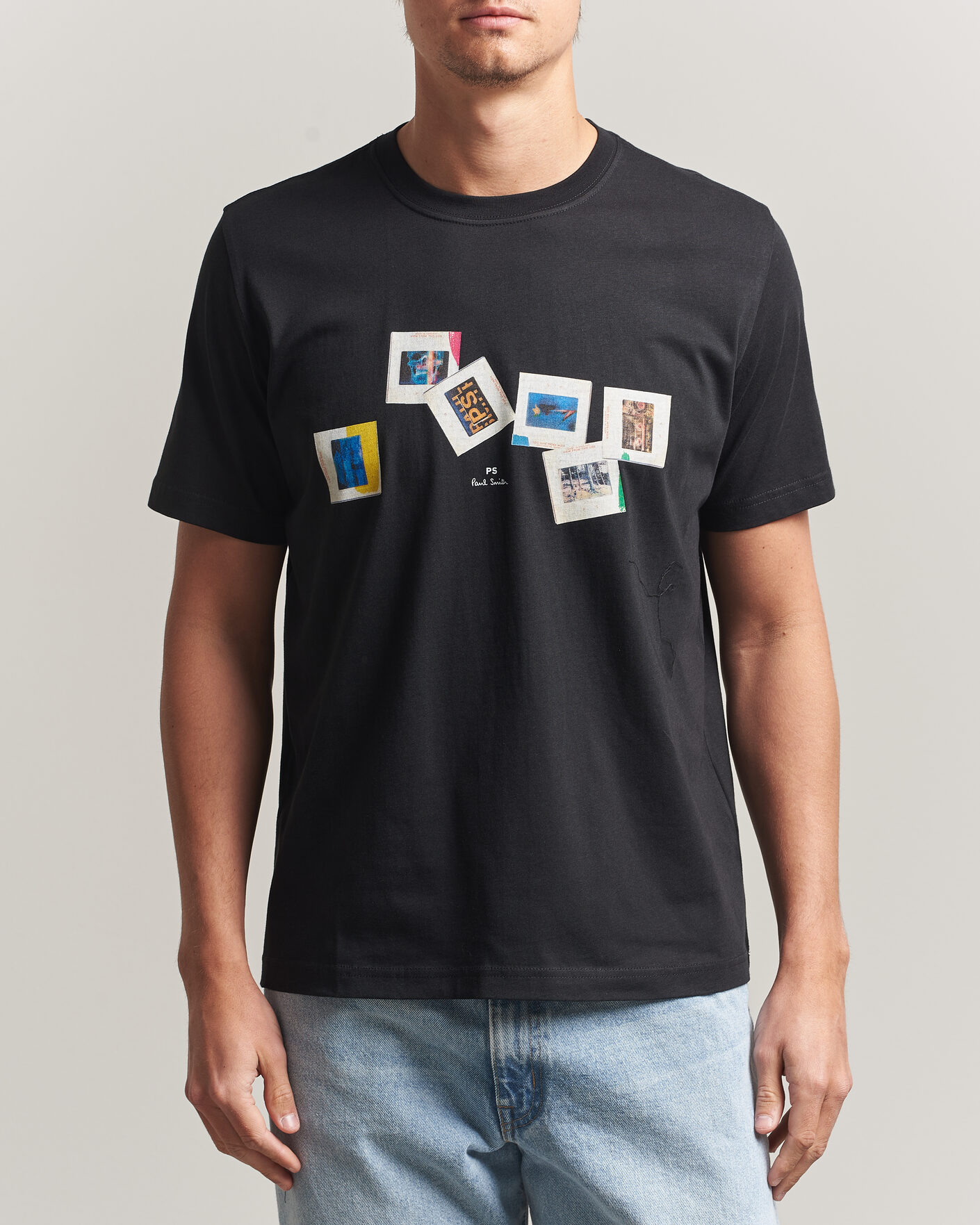 Herren | T-Shirts | PS Paul Smith | Slides Crew Neck T-Shirt Black