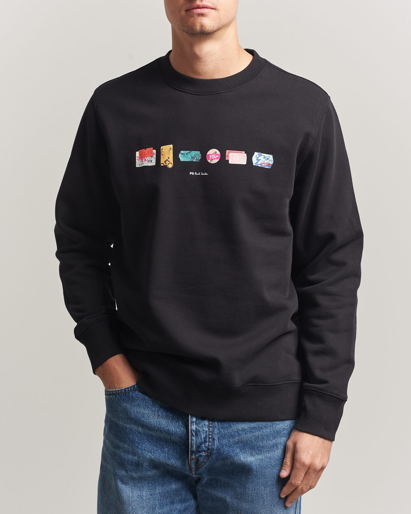 Herren | Pullover | PS Paul Smith | In A Row Crew Neck Sweatshirt Black