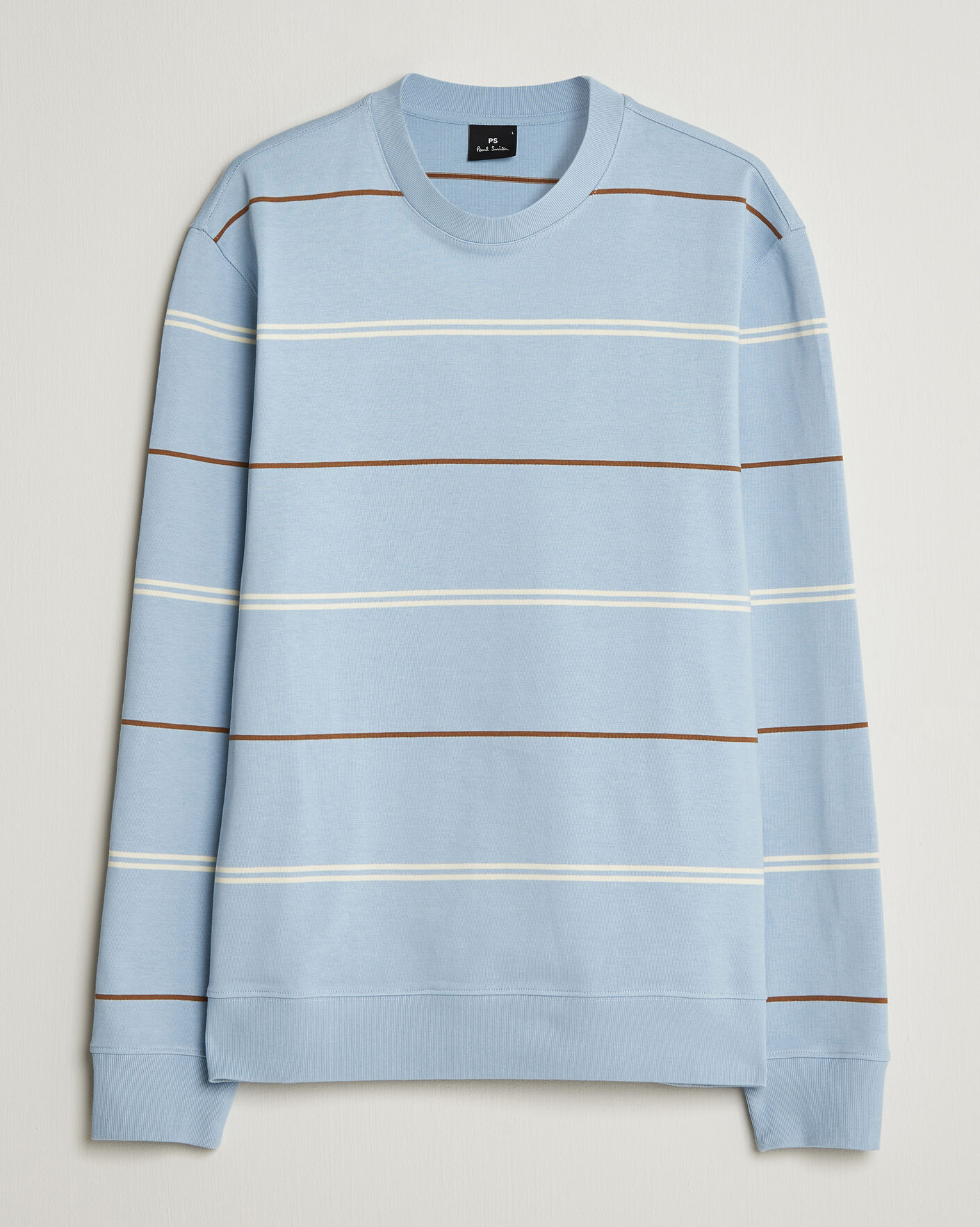Herren | Pullover | PS Paul Smith | Cotton Striped Sweater Light Blue