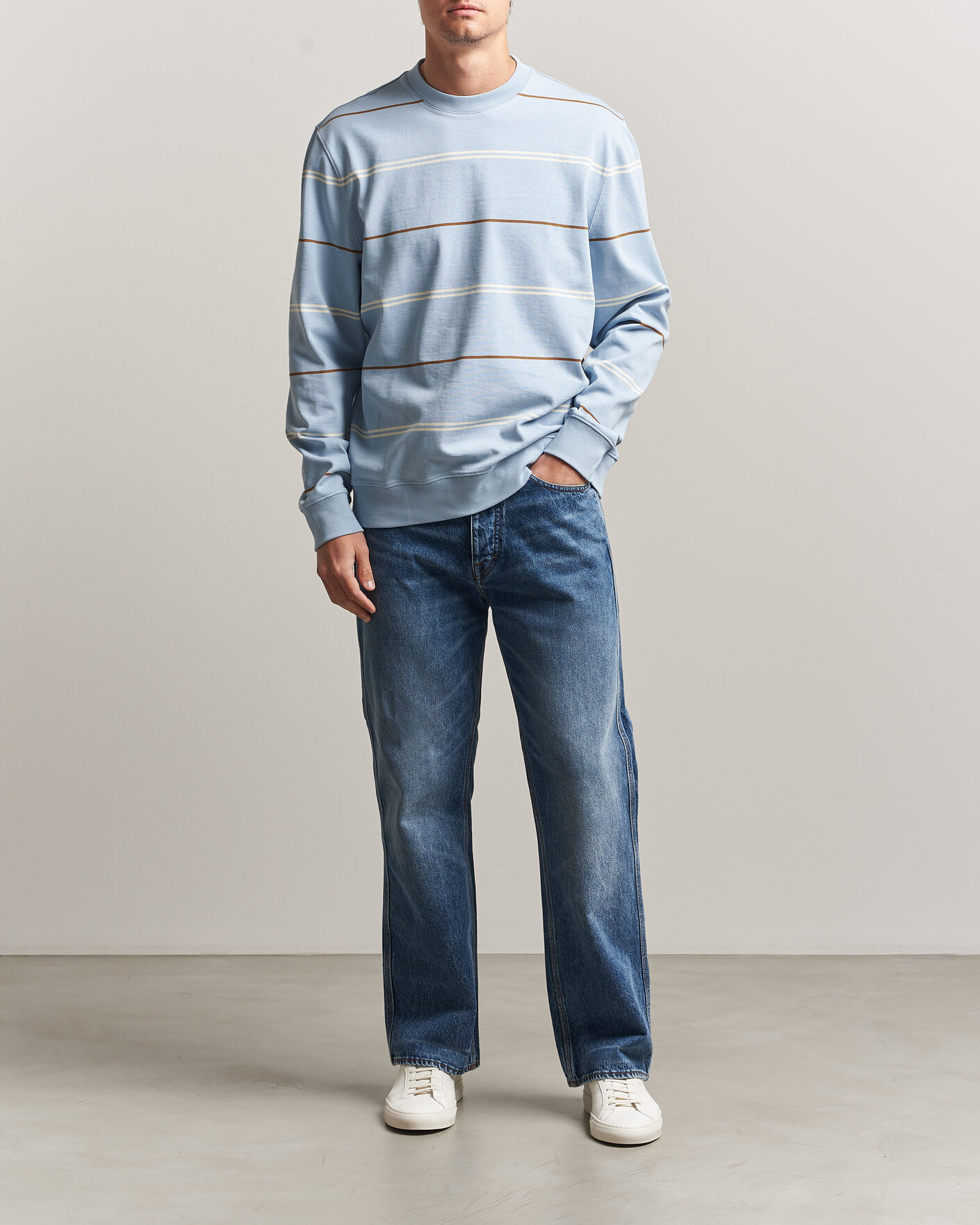 Herren | Pullover | PS Paul Smith | Cotton Striped Sweater Light Blue