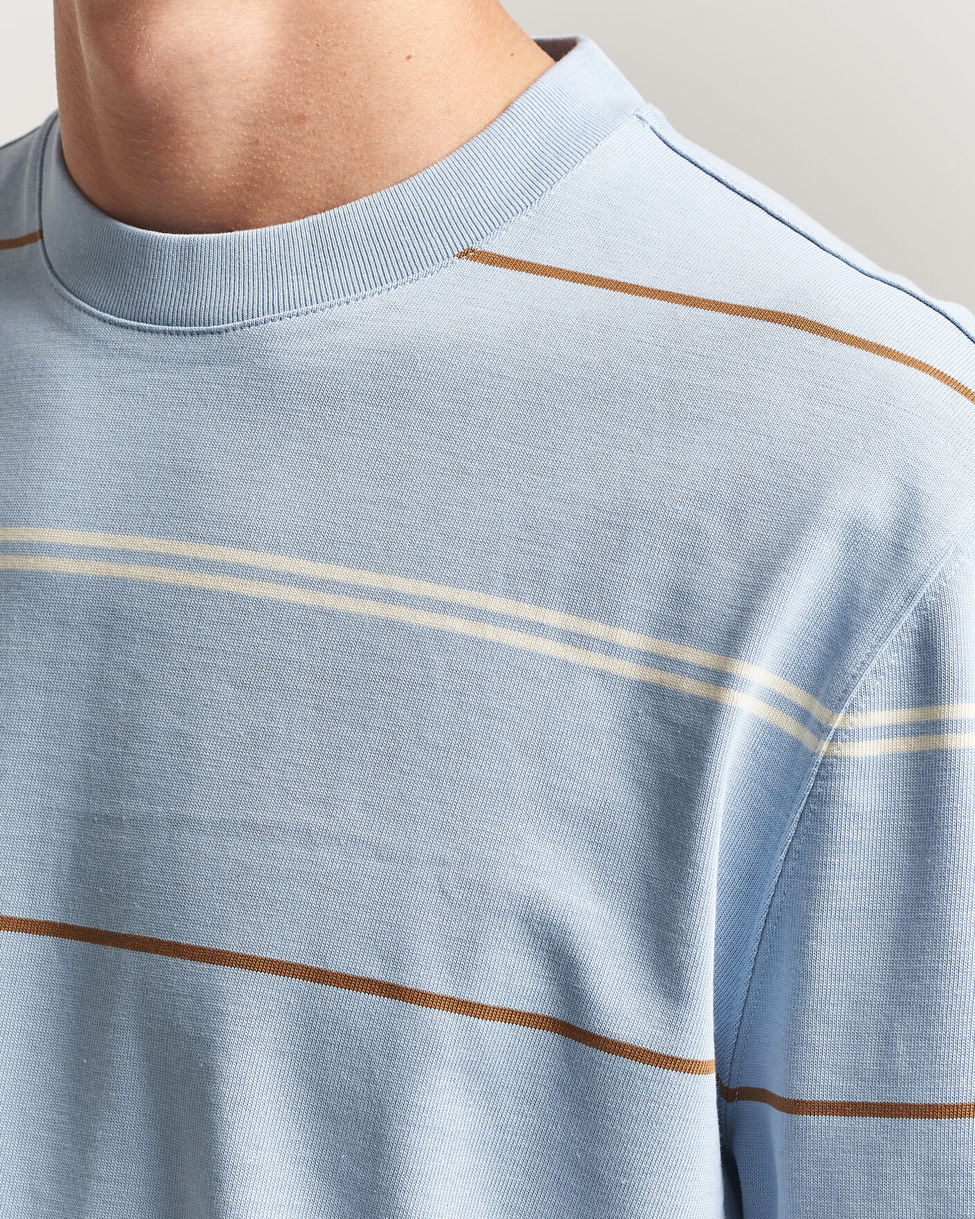Herren | Pullover | PS Paul Smith | Cotton Striped Sweater Light Blue