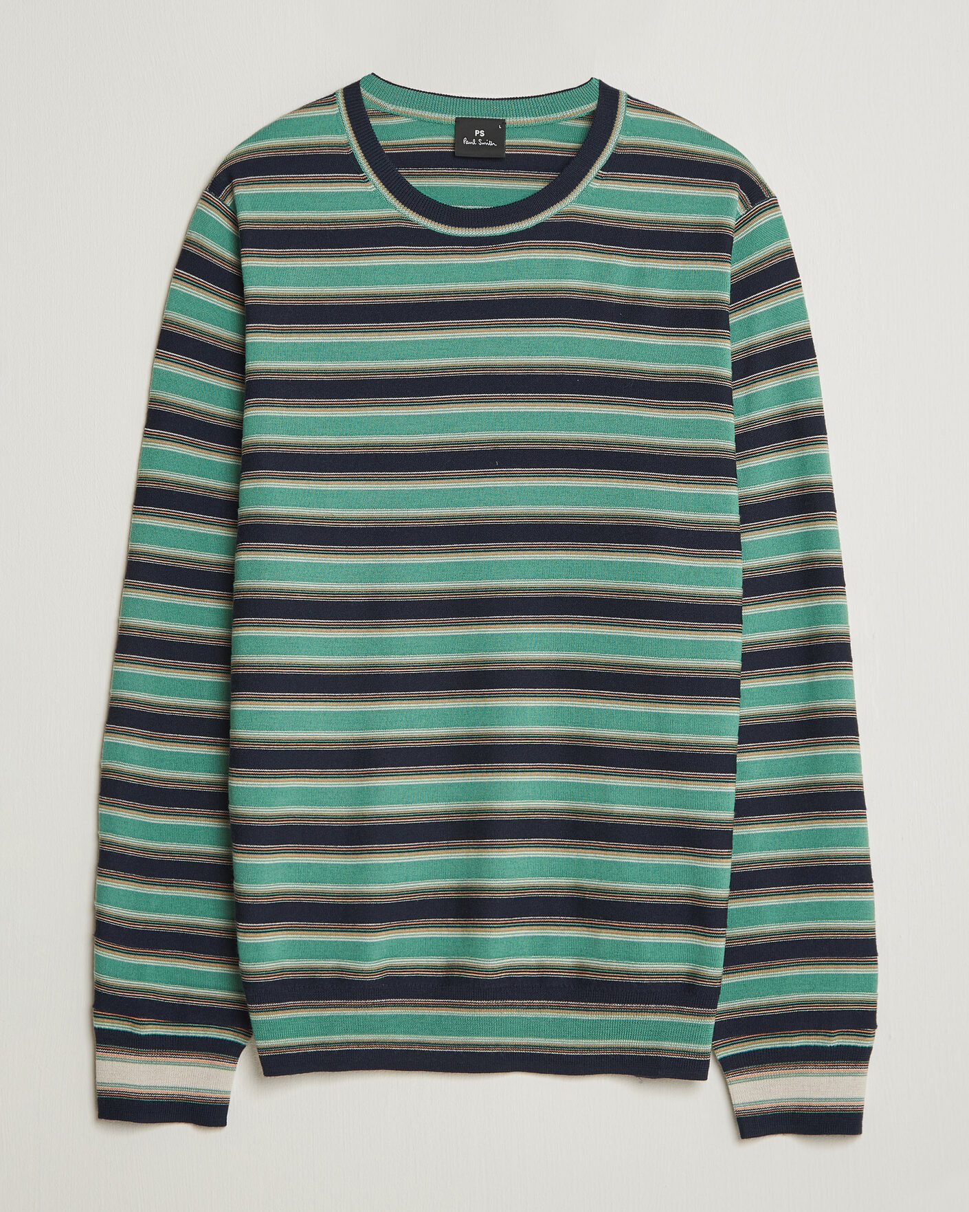 Herren | Pullover | PS Paul Smith | Merino Wool Knitted Striped Sweater Green