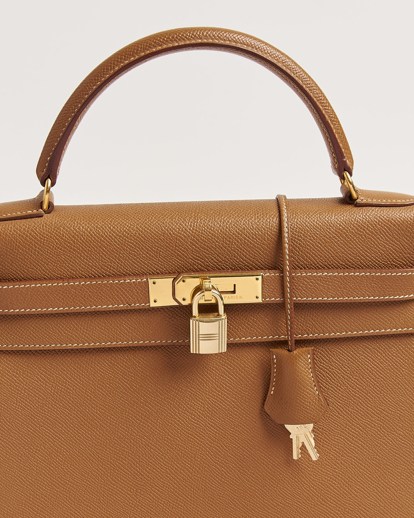 Herren | Pre-Owned & Vintage Bags | Hermès Pre-Owned | Kelly 32 Courchevel Leather Gold