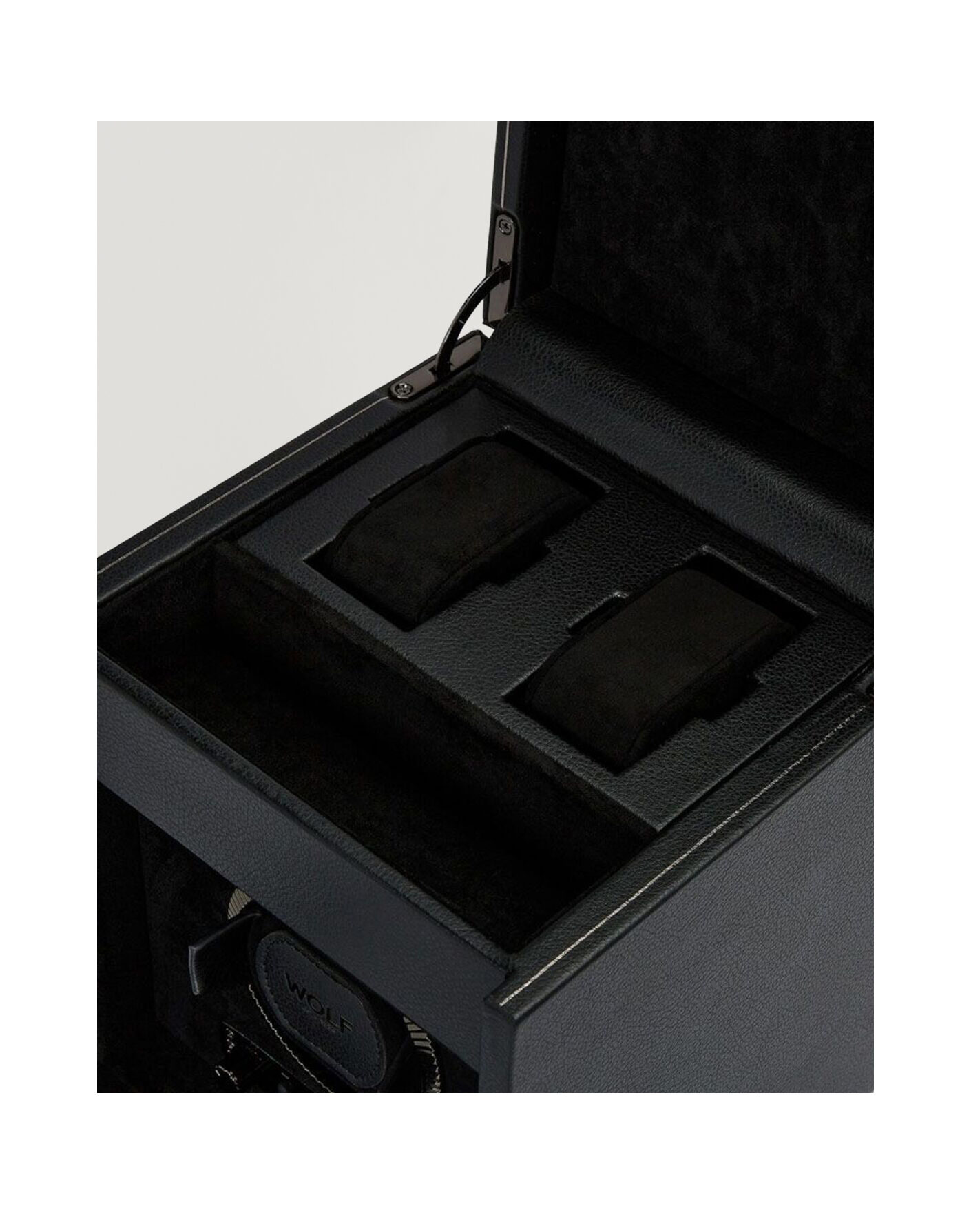 Herren | Uhren- und Schmuckkasten | WOLF | British Racing Single Watch Winder With Storage Black