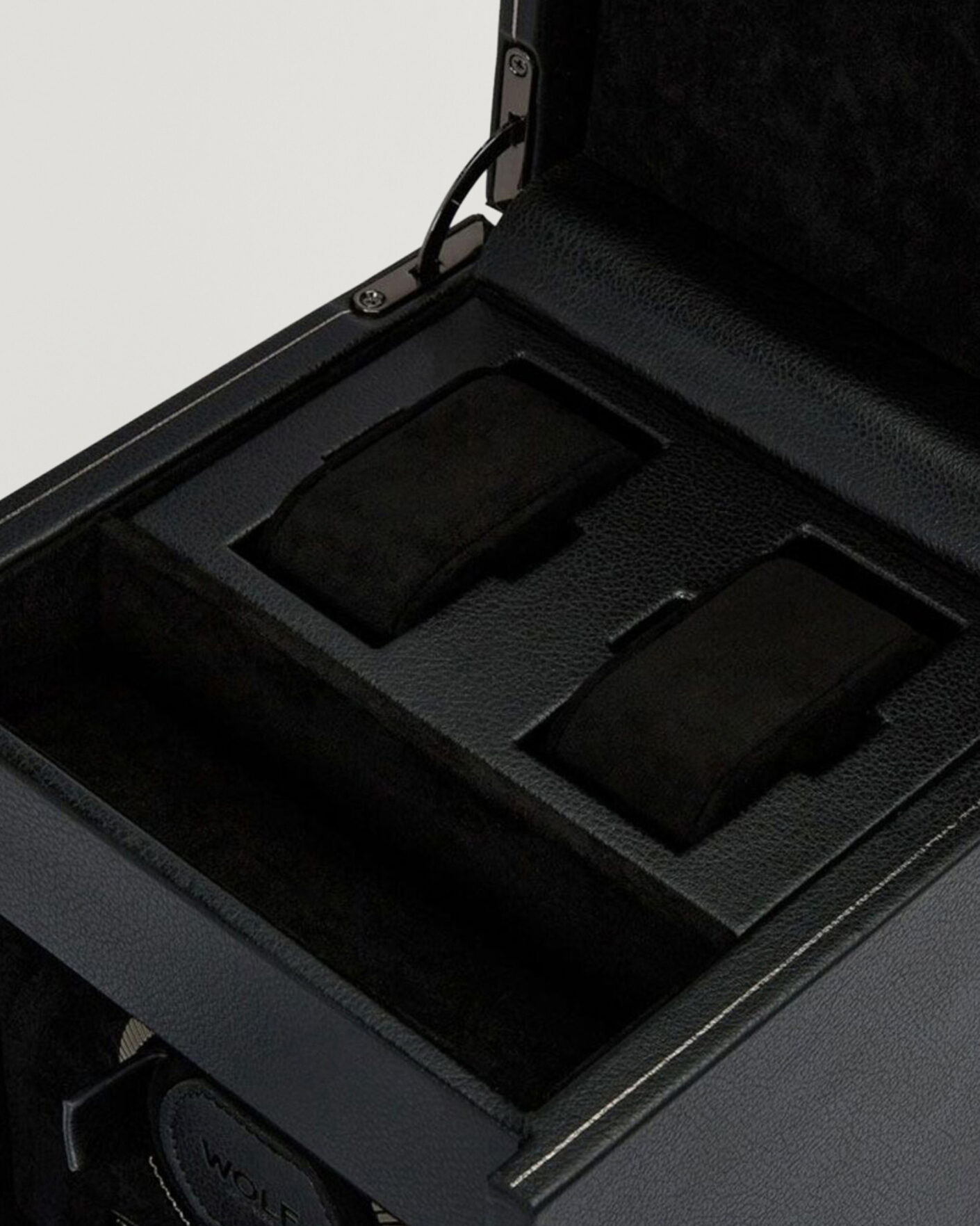 Herren | WOLF British Racing Single Watch Winder With Storage Black | WOLF | British Racing Single Watch Winder With Storage Black