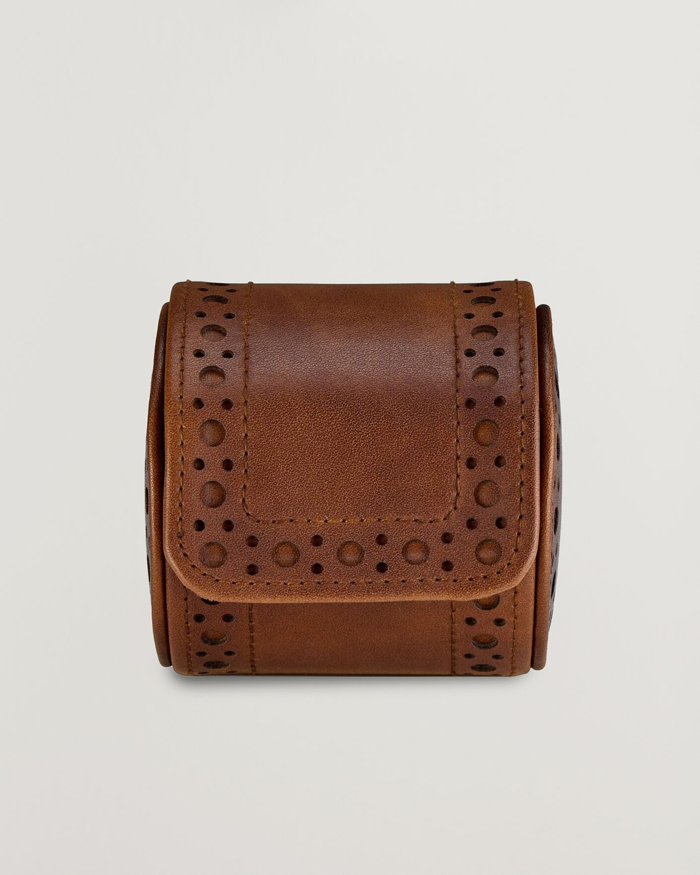 Herren | Uhren- und Schmuckkasten | WOLF | Brouge Single Watch Roll Burnished Brown