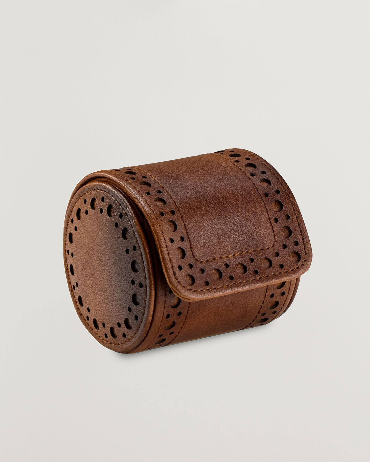 Herren | Uhren- und Schmuckkasten | WOLF | Brouge Single Watch Roll Burnished Brown