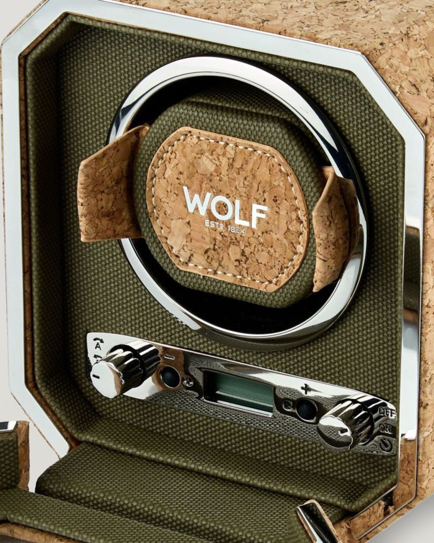 Herren | Uhren- und Schmuckkasten | WOLF | Cortica Single Watch Winder Cork