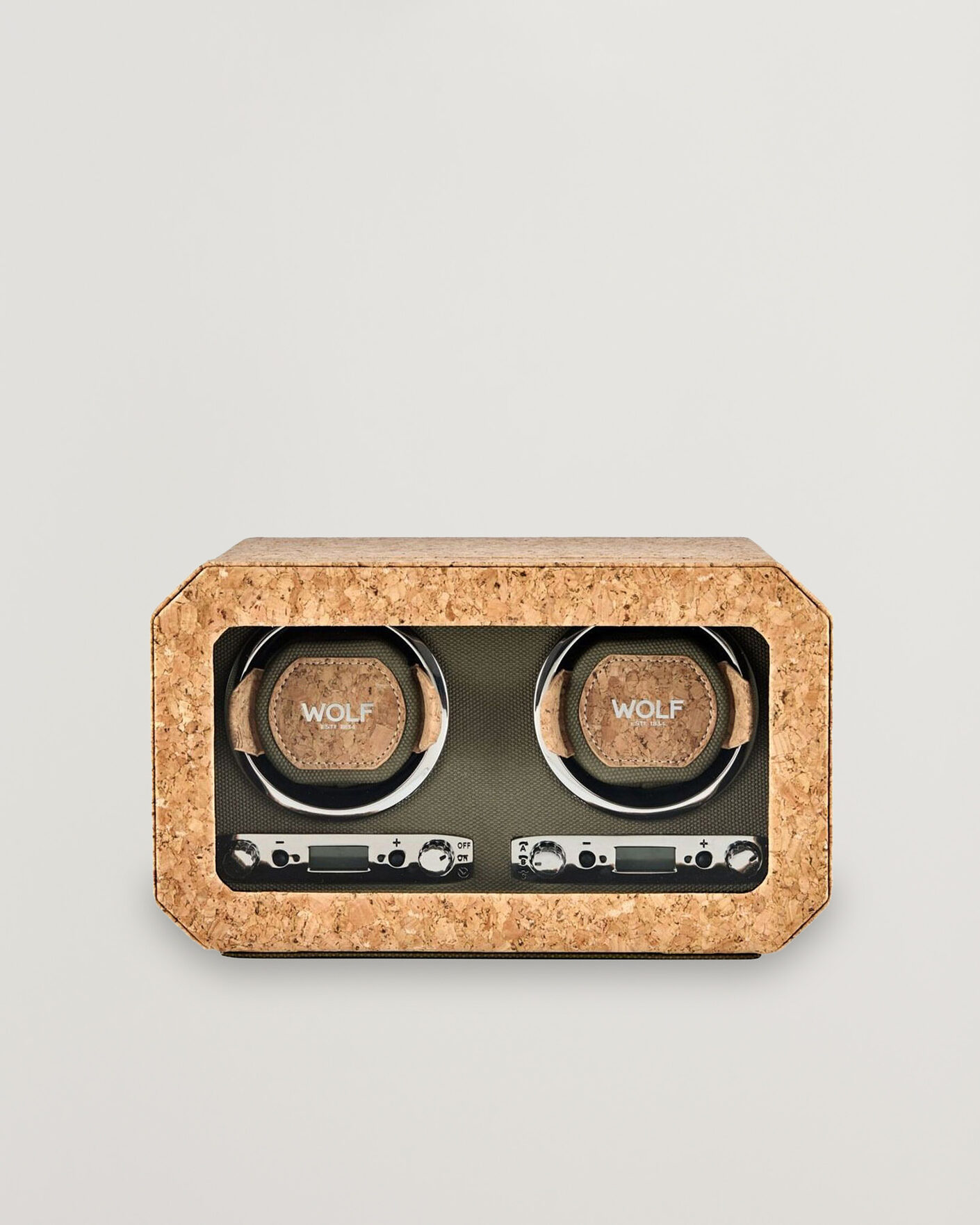 Herren | Uhren- und Schmuckkasten | WOLF | Cortica Double Watch Winder Cork