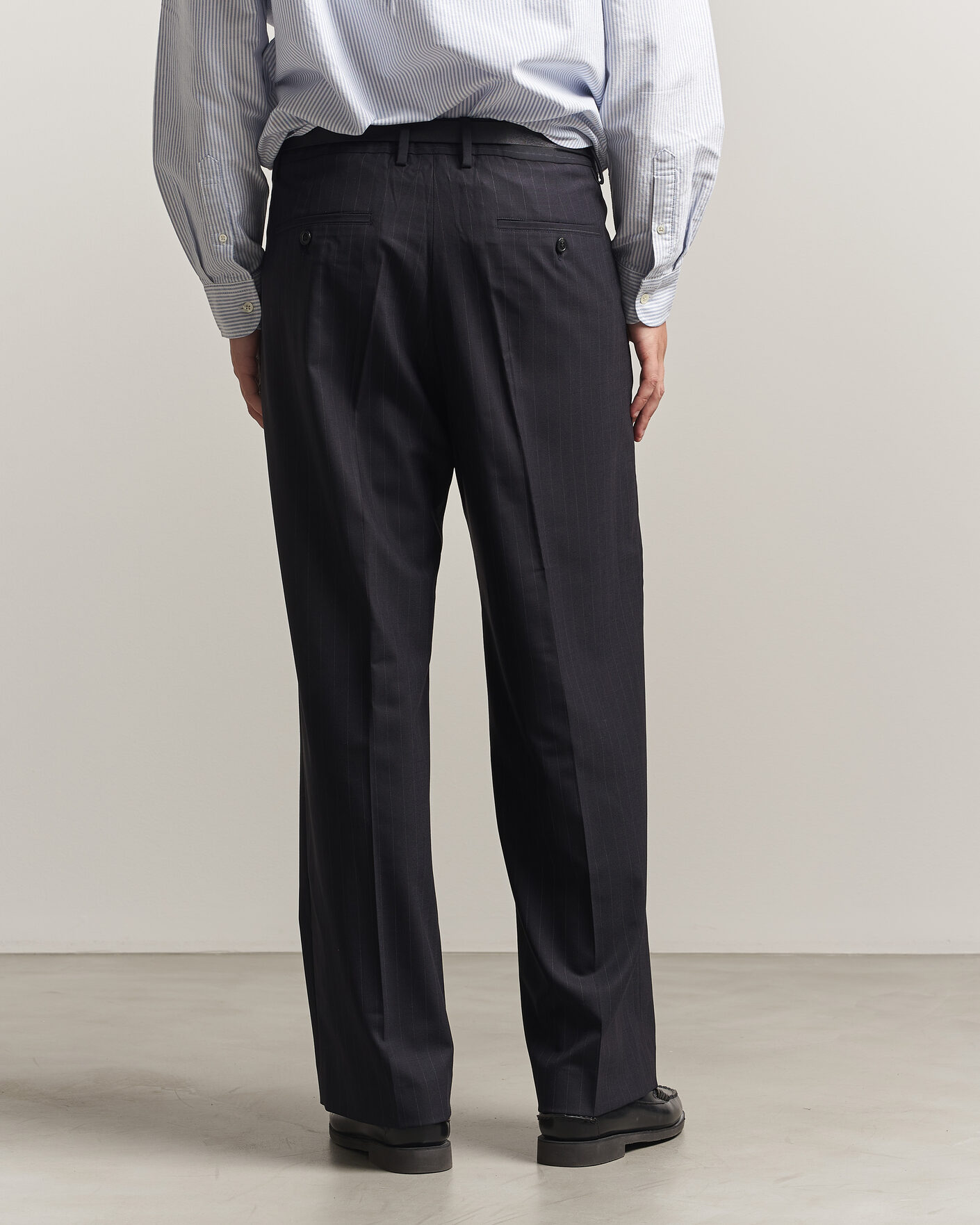 Herren | Hosen | NN07 | Kay Pinstriped Pleated Trousers Navy Blue