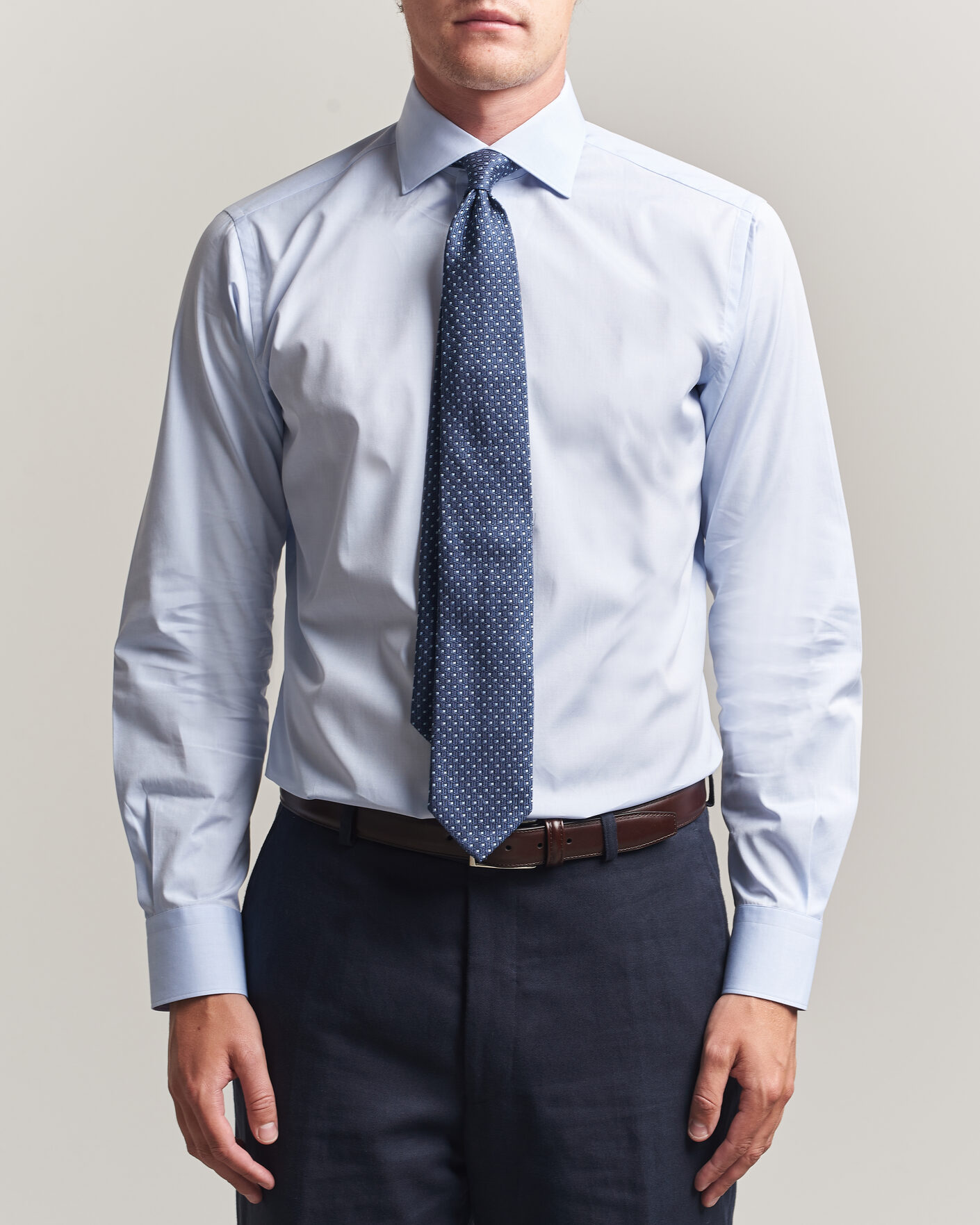 Herren | Hemden | Brioni | Poplin Cotton Dress Shirt Light Blue