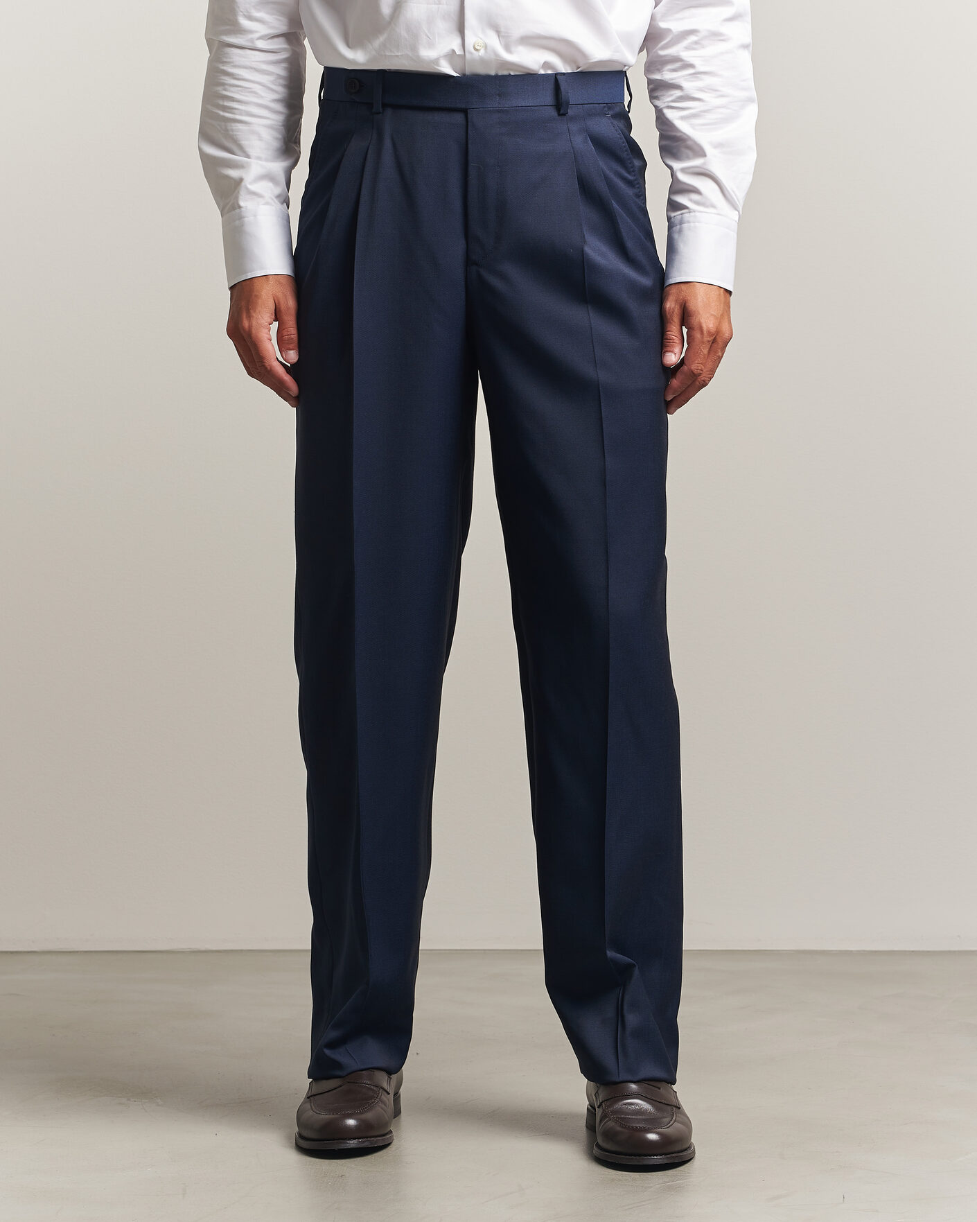 Herren | Hosen | Brioni | Capri Wool Trousers Navy