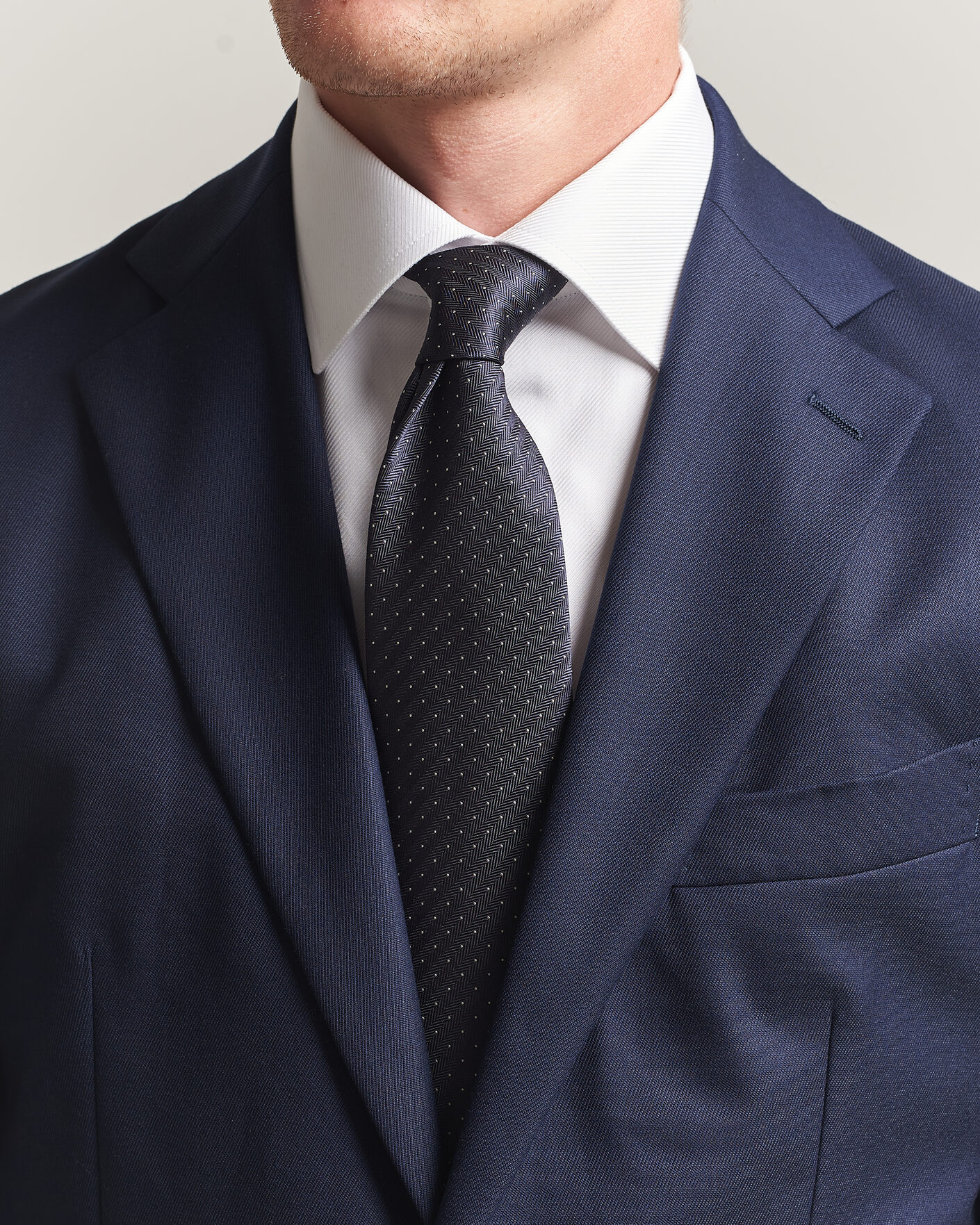 Herren | Krawatten | Brioni | Jacquard Dot Silk Tie Navy