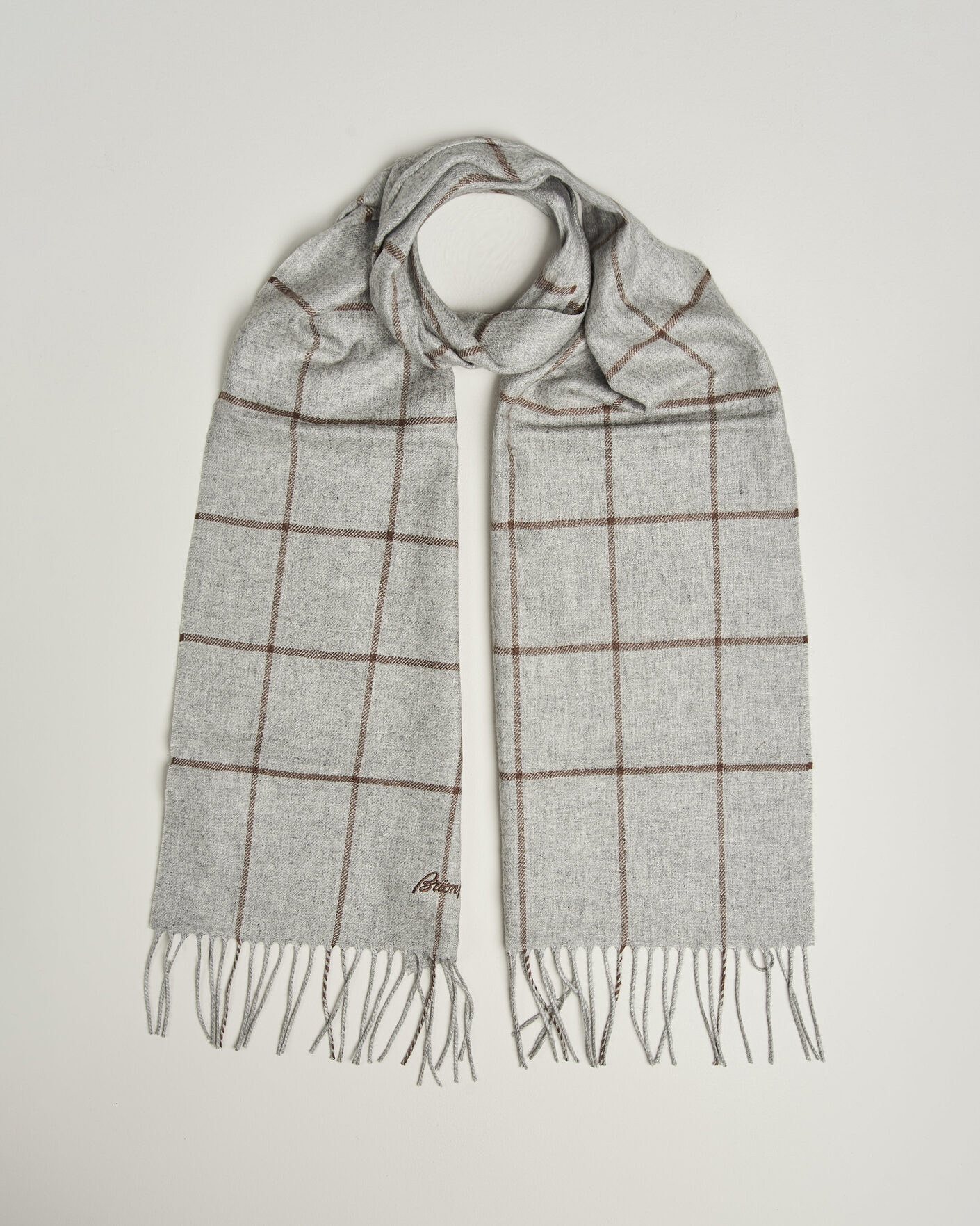 Herren | Schals | Brioni | Cashmere Scarf Grey Check