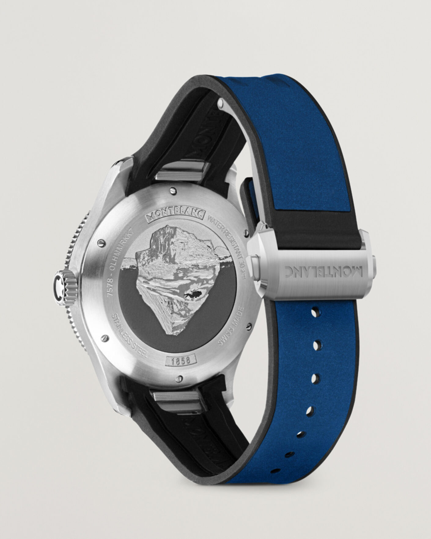 Herren | Montblanc Iced Sea Automatic Date Rubber Strap Blue | Montblanc | Iced Sea Automatic Date Rubber Strap Blue