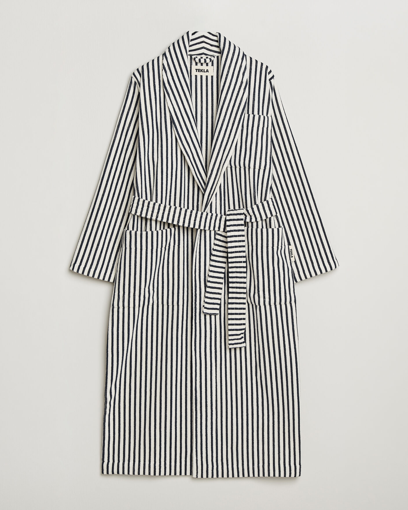 Herren | Schlafanzüge & Bademäntel | Tekla | Organic Terry Classic Bathrobe Sailor Stripes